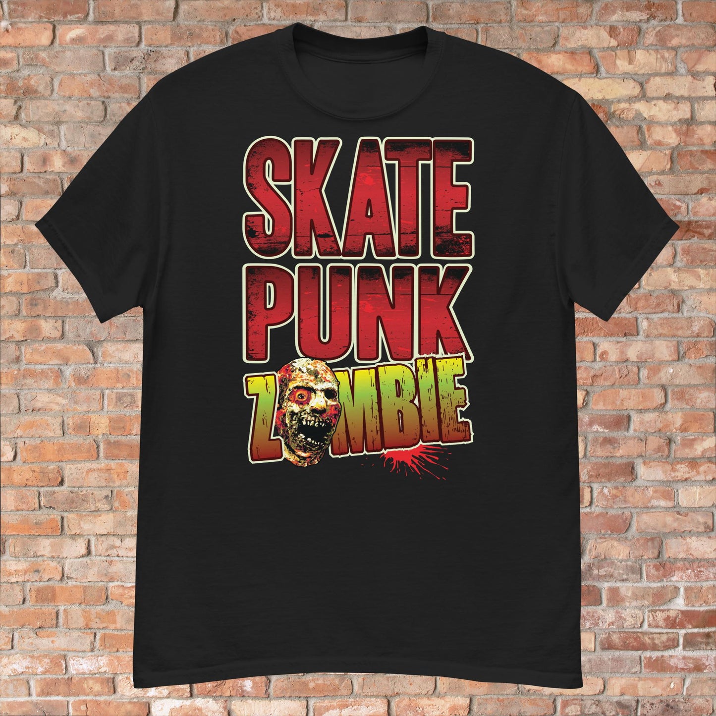 Skate Punk Zombie Cotton T-Shirt