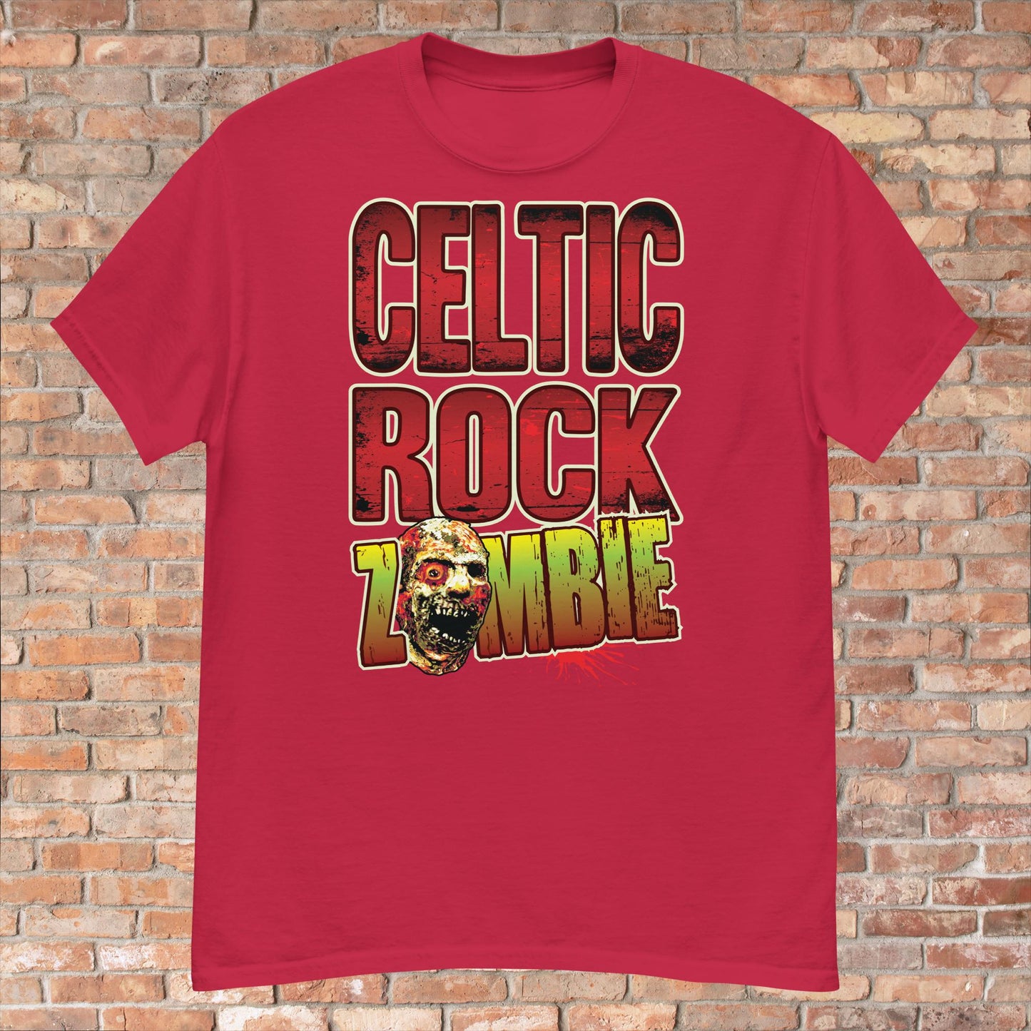Celtic Rock Zombie Cotton T-Shirt