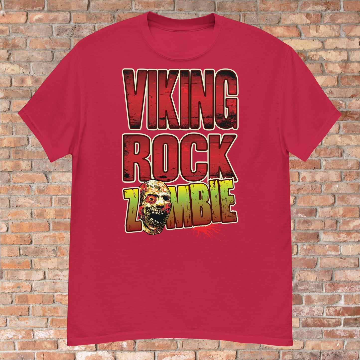 Viking Rock Zombie Cotton T-Shirt