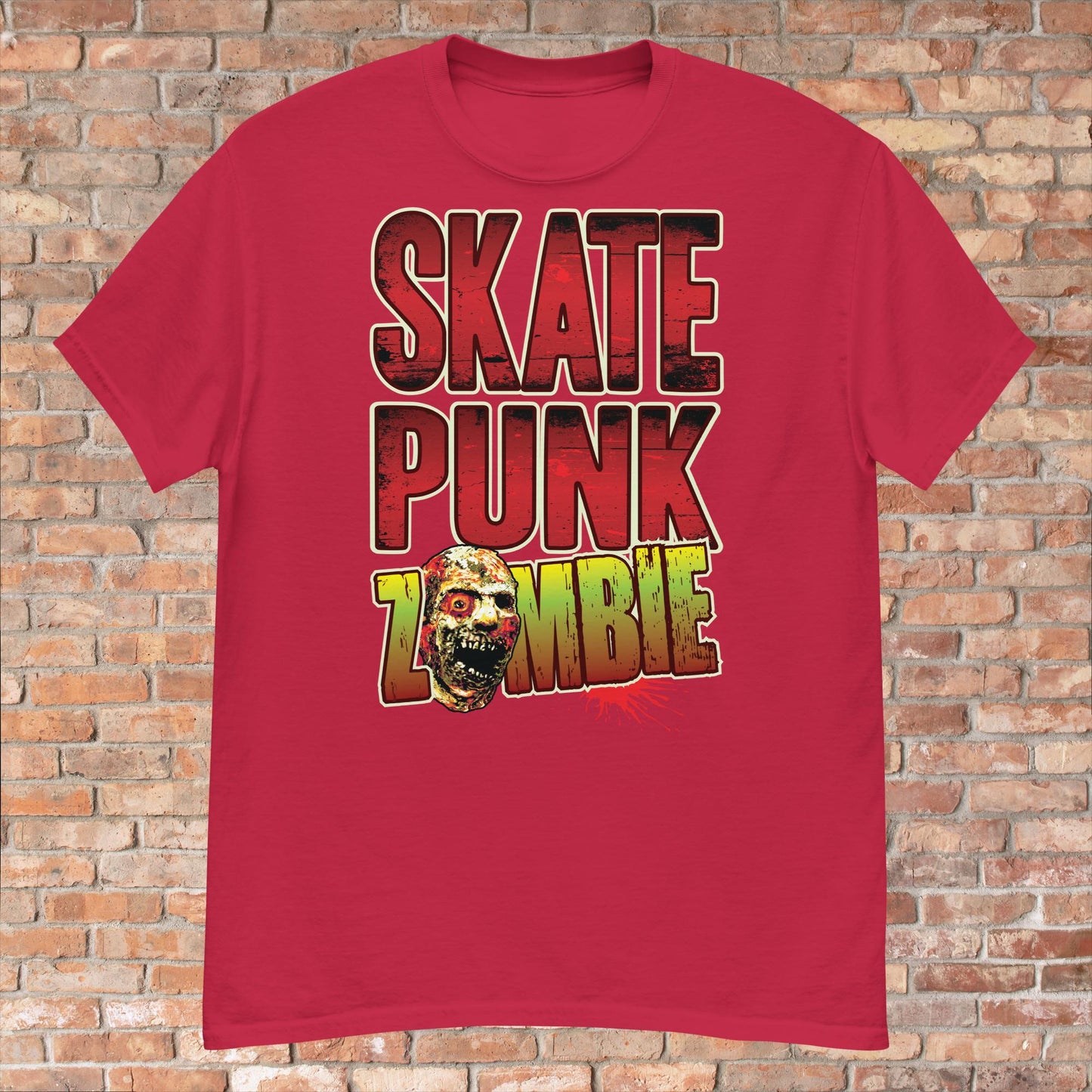 Skate Punk Zombie Cotton T-Shirt