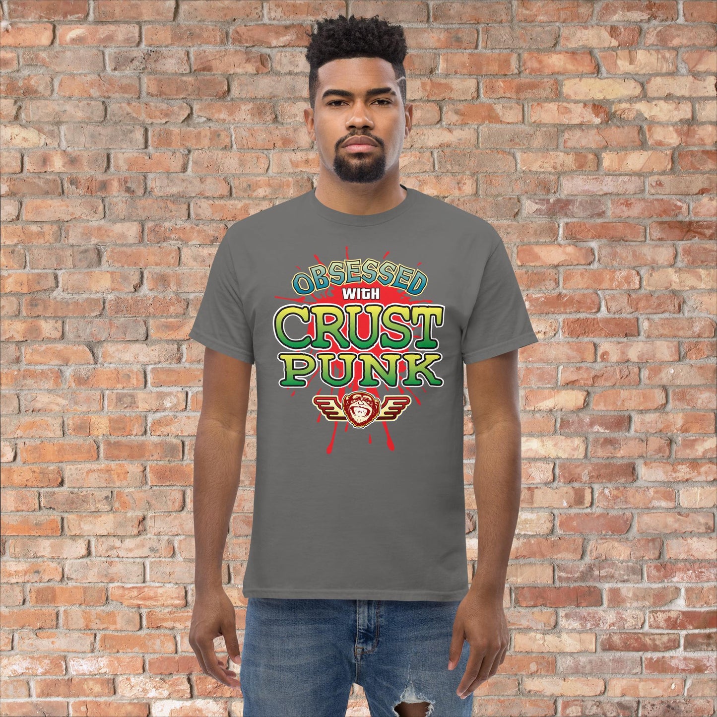 Crust Punk Obsessed Cotton T-Shirt