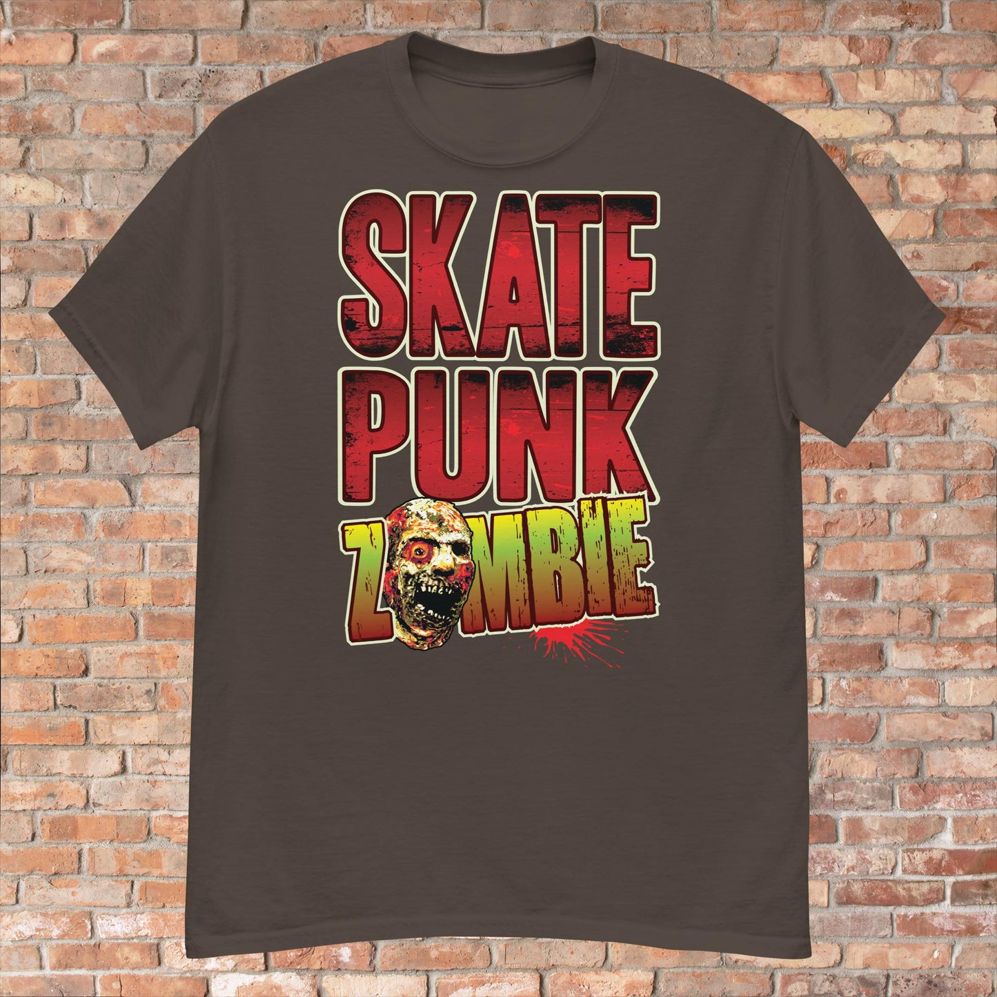 Skate Punk Zombie Cotton T-Shirt