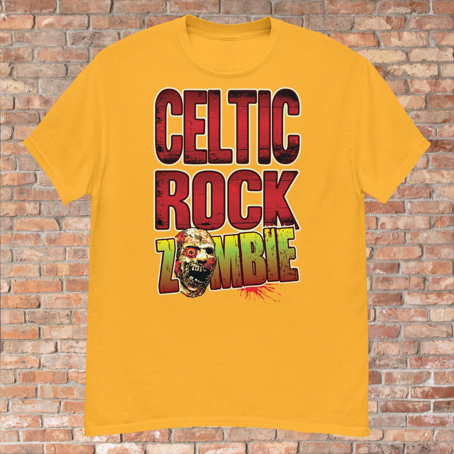 Celtic Rock Zombie Cotton T-Shirt