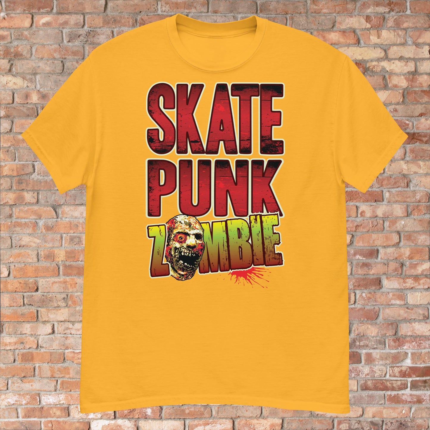 Skate Punk Zombie Cotton T-Shirt