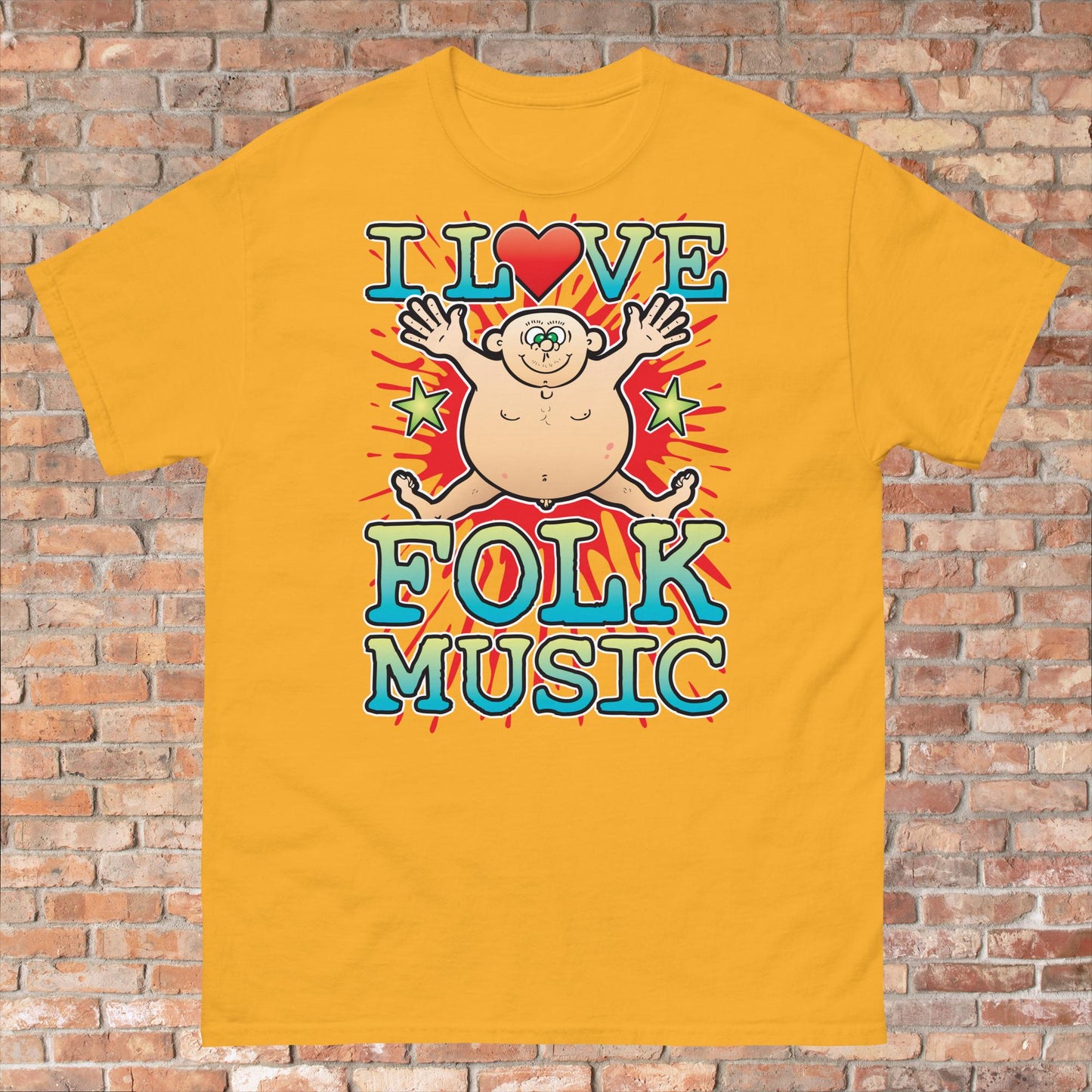Folk Music Cotton Love Music T-Shirt