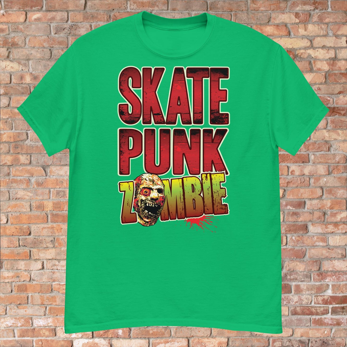 Skate Punk Zombie Cotton T-Shirt