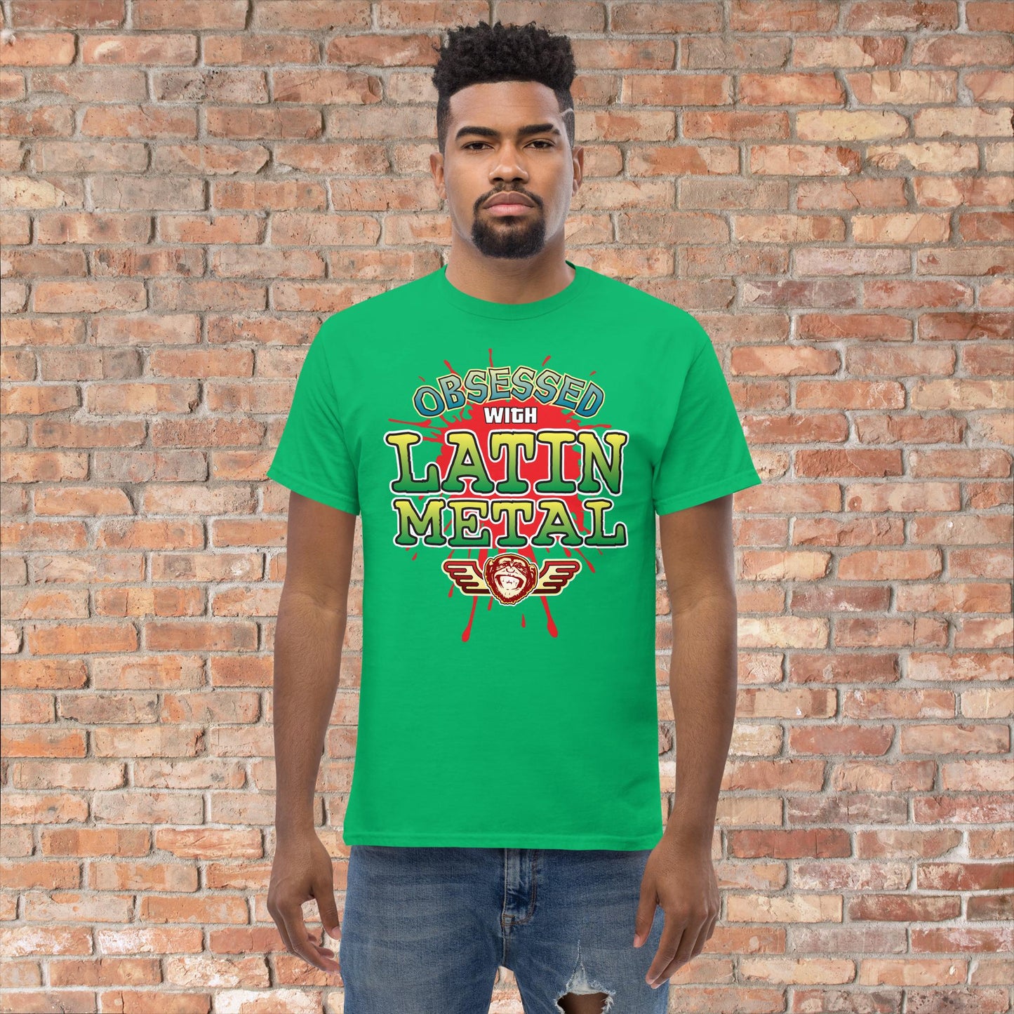Latin Metal Obsessed Cotton T-Shirt