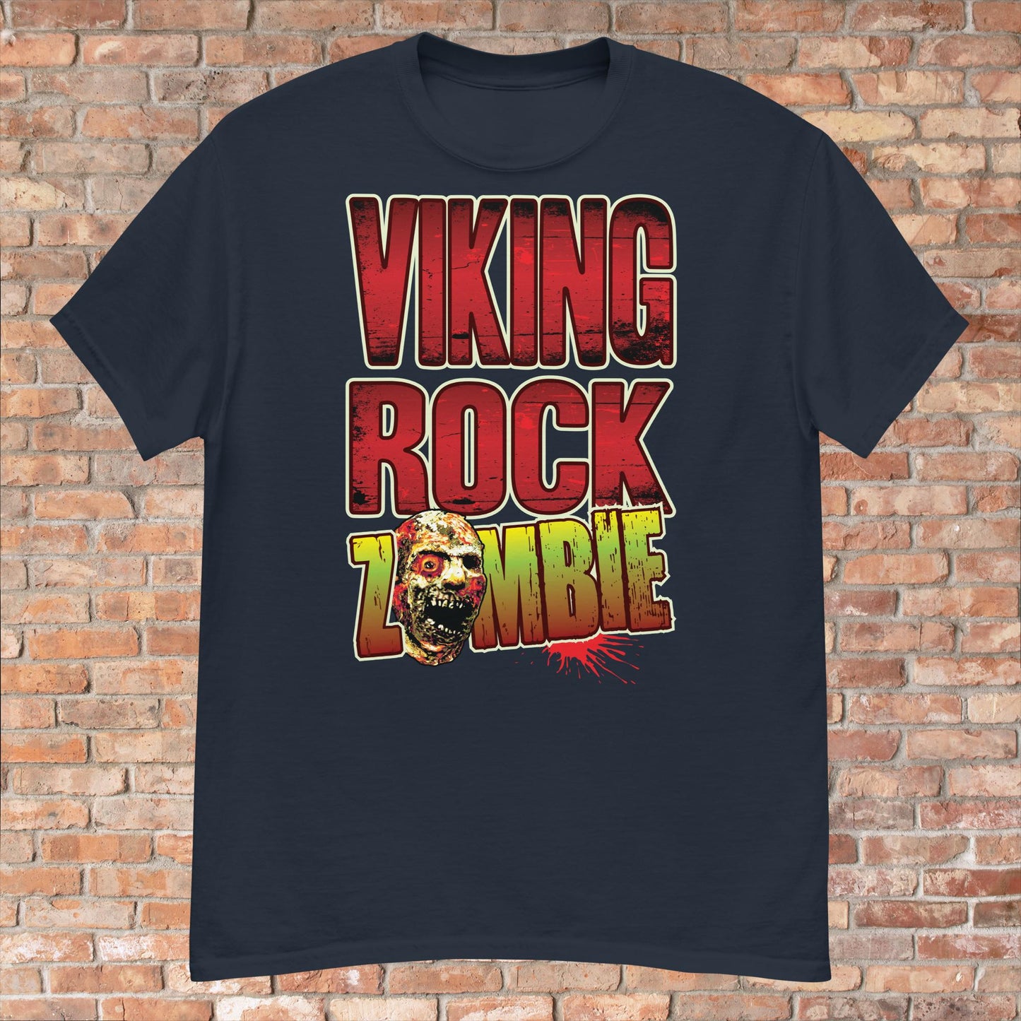 Viking Rock Zombie Cotton T-Shirt