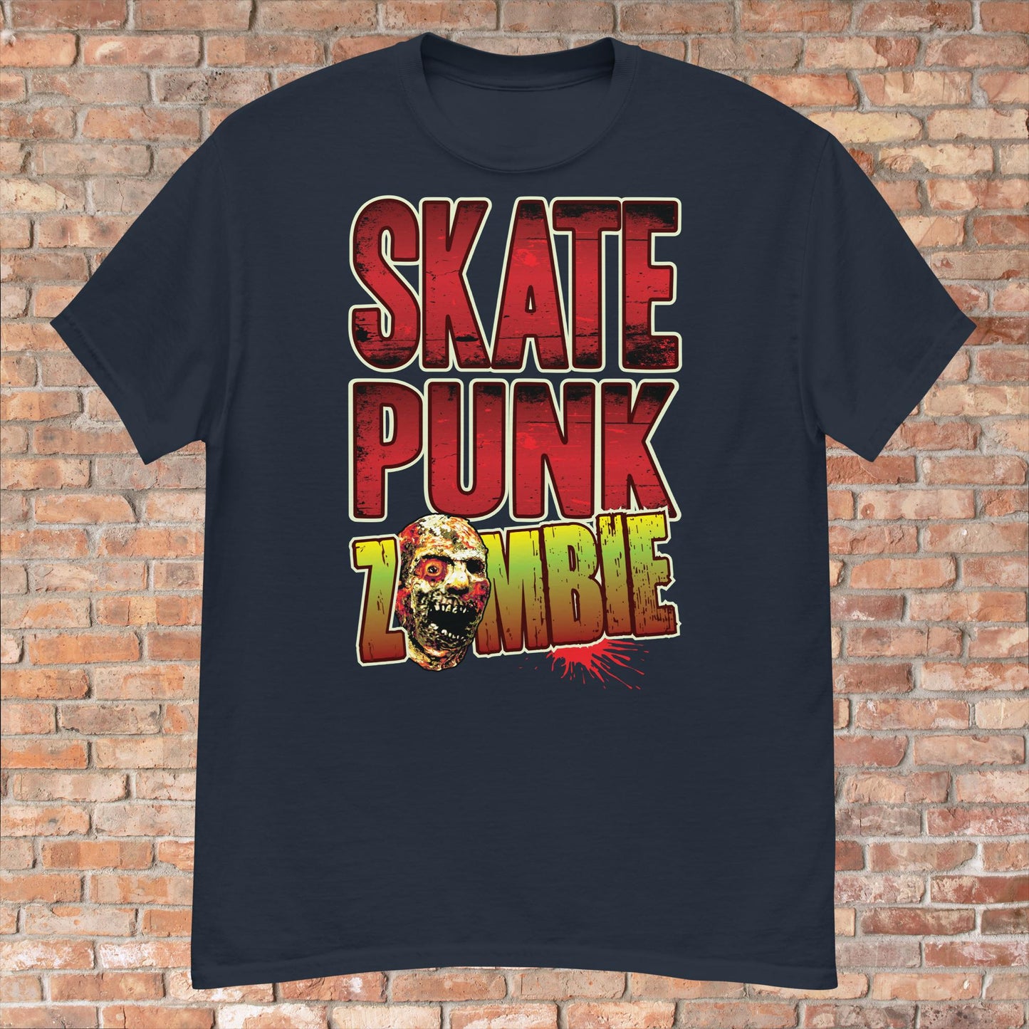 Skate Punk Zombie Cotton T-Shirt