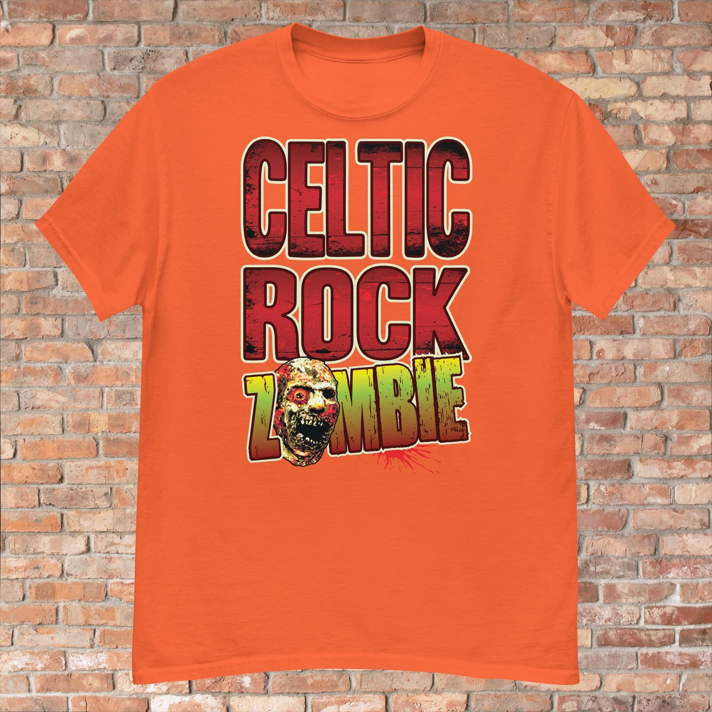 Celtic Rock Zombie Cotton T-Shirt