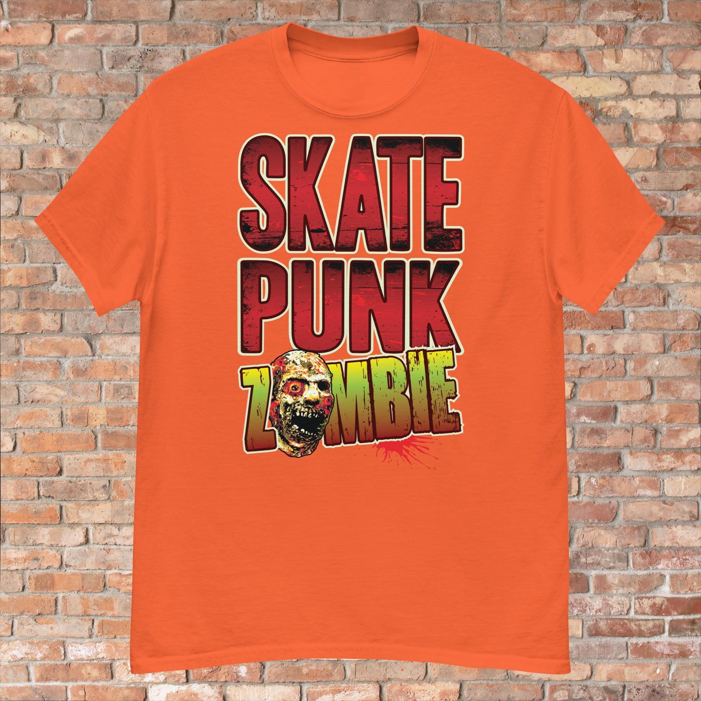 Skate Punk Zombie Cotton T-Shirt