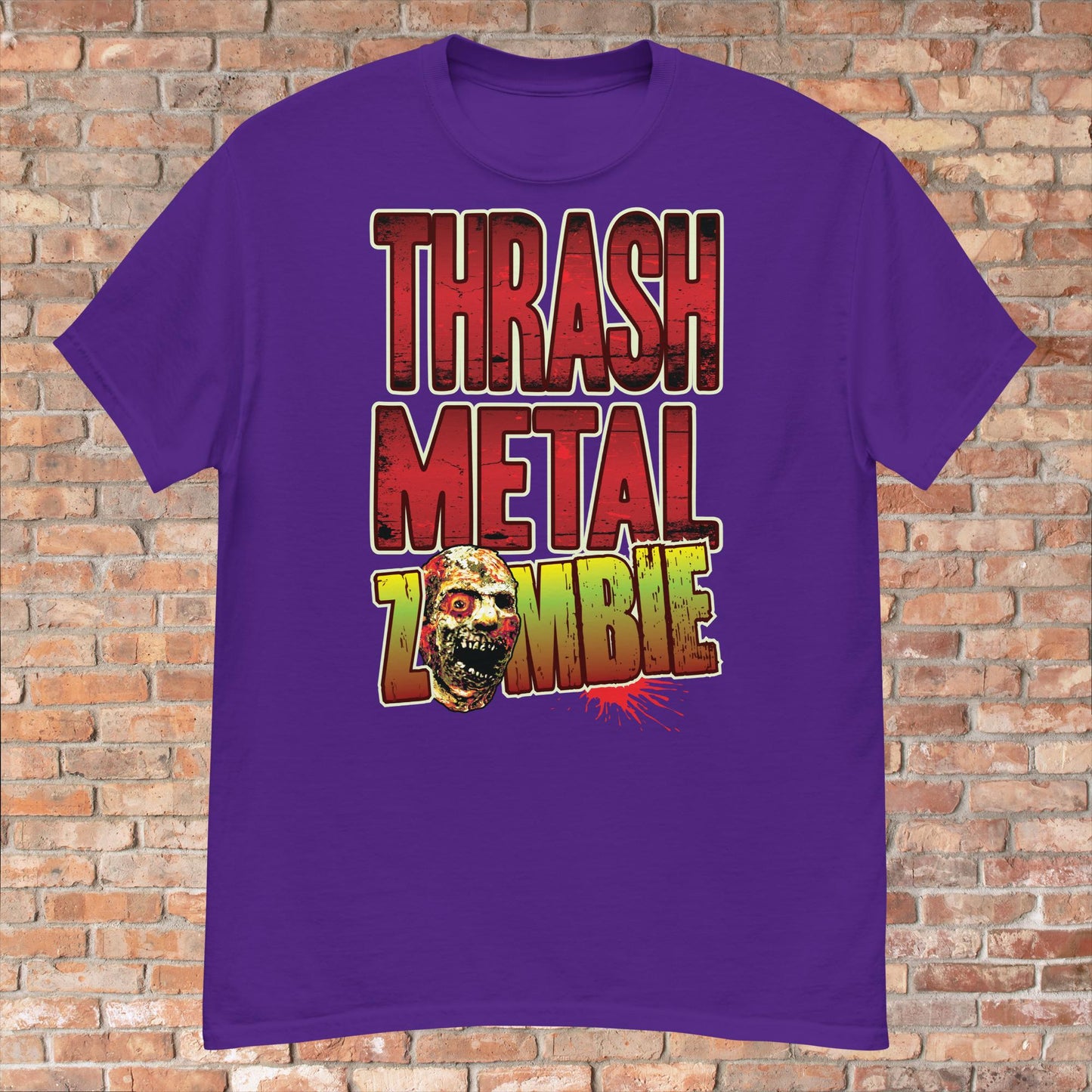 Thrash Metal Zombie Cotton T-Shirt
