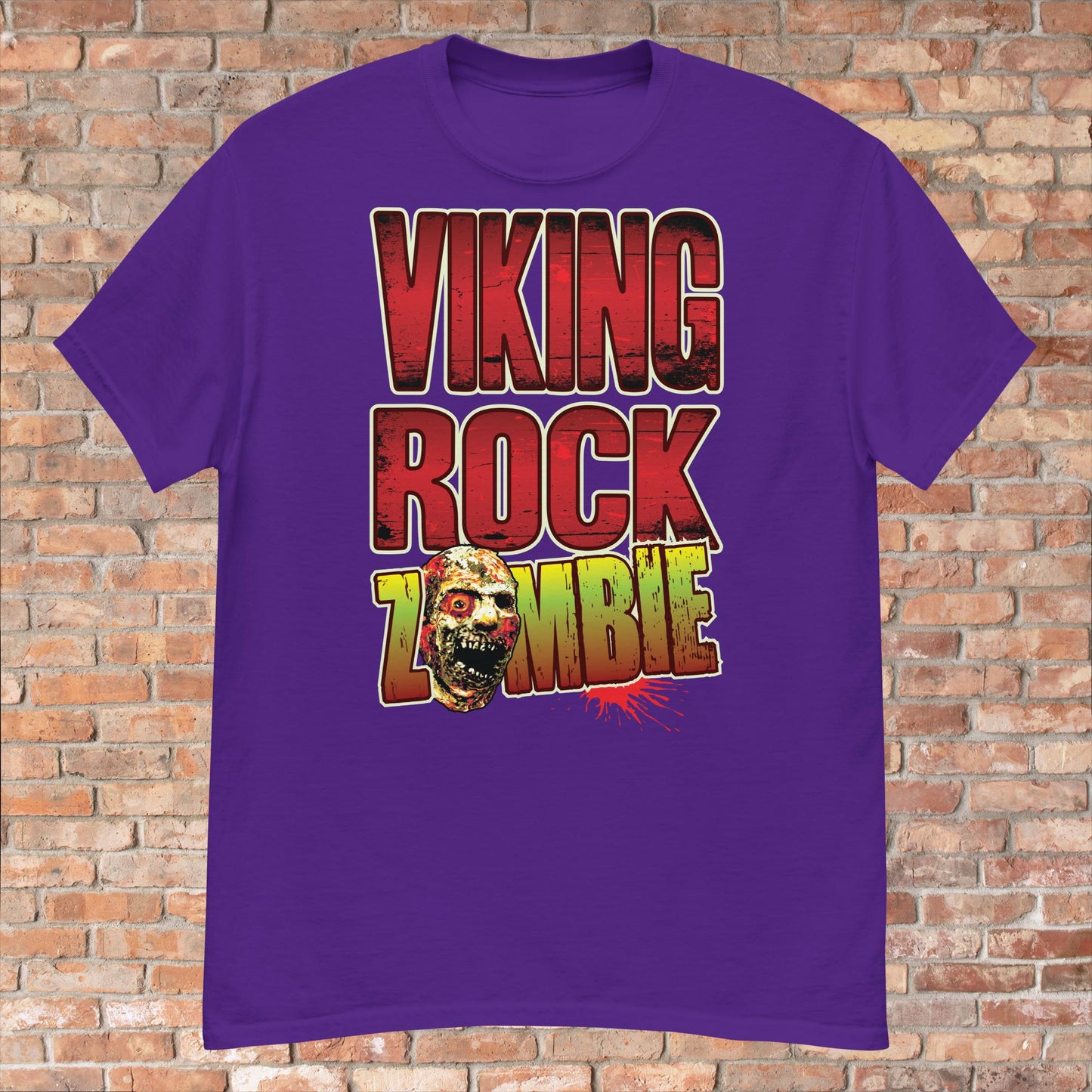 Viking Rock Zombie Cotton T-Shirt