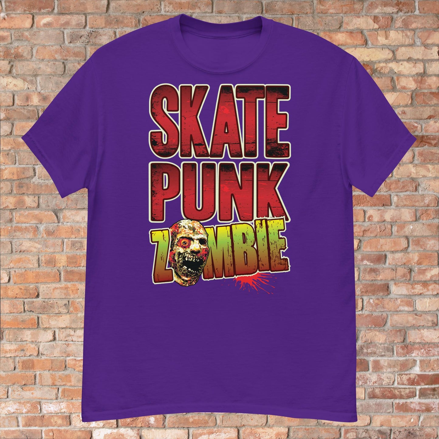 Skate Punk Zombie Cotton T-Shirt