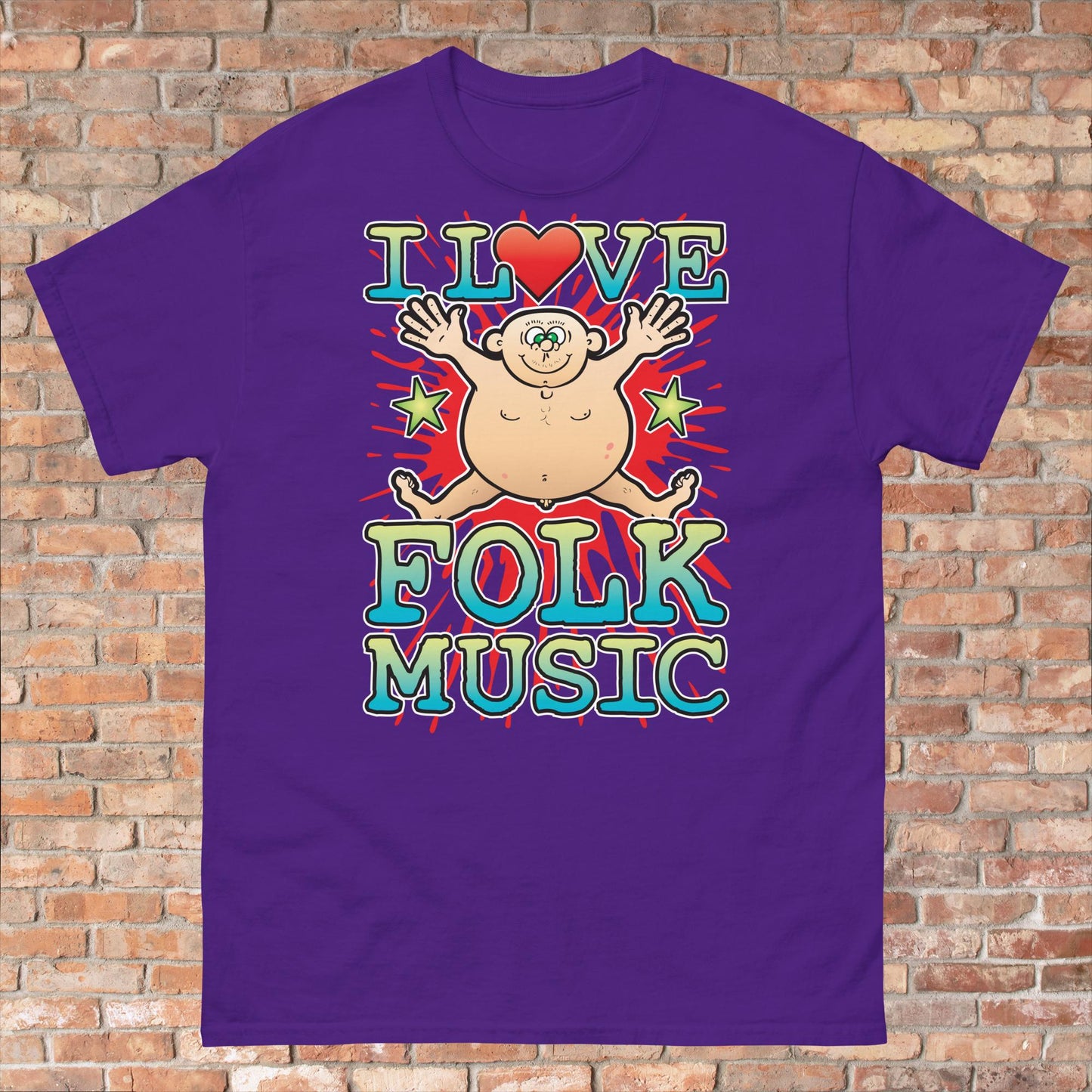 Folk Music Cotton Love Music T-Shirt