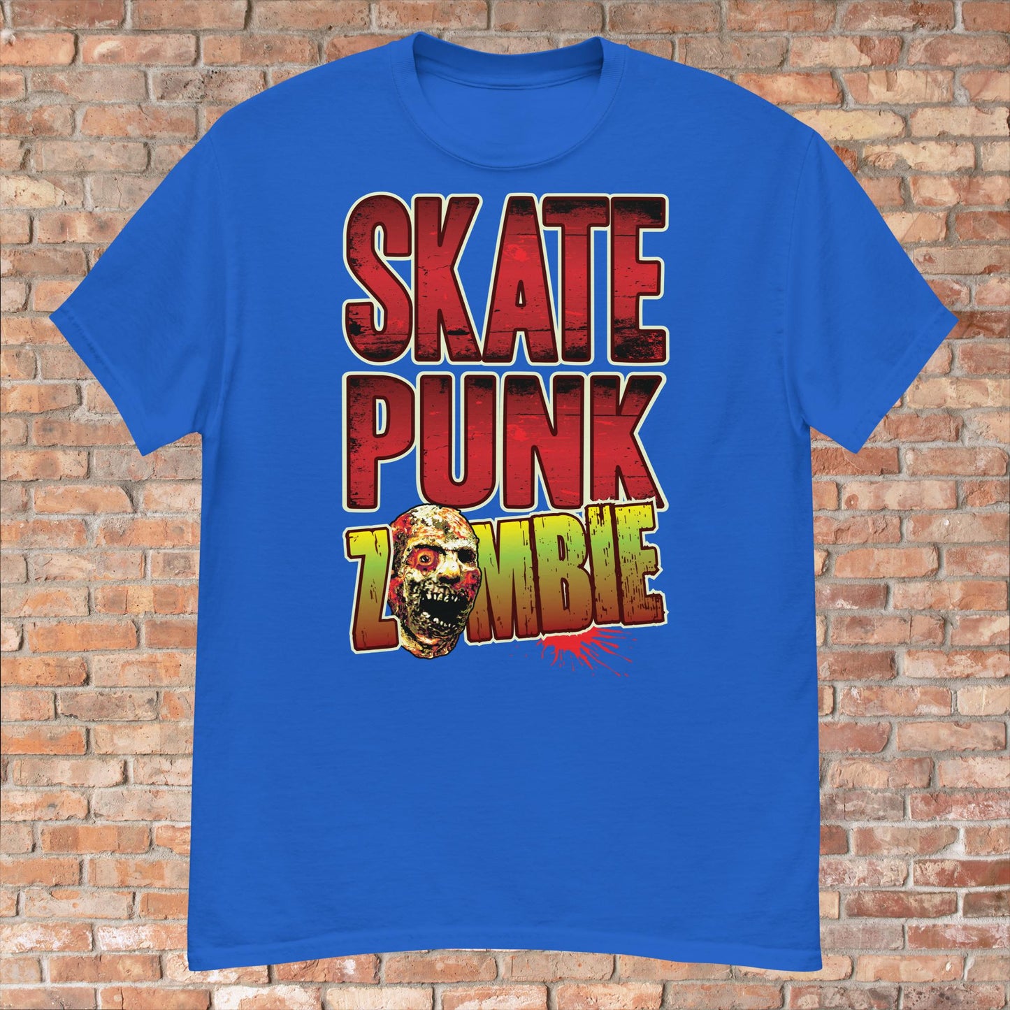 Skate Punk Zombie Cotton T-Shirt