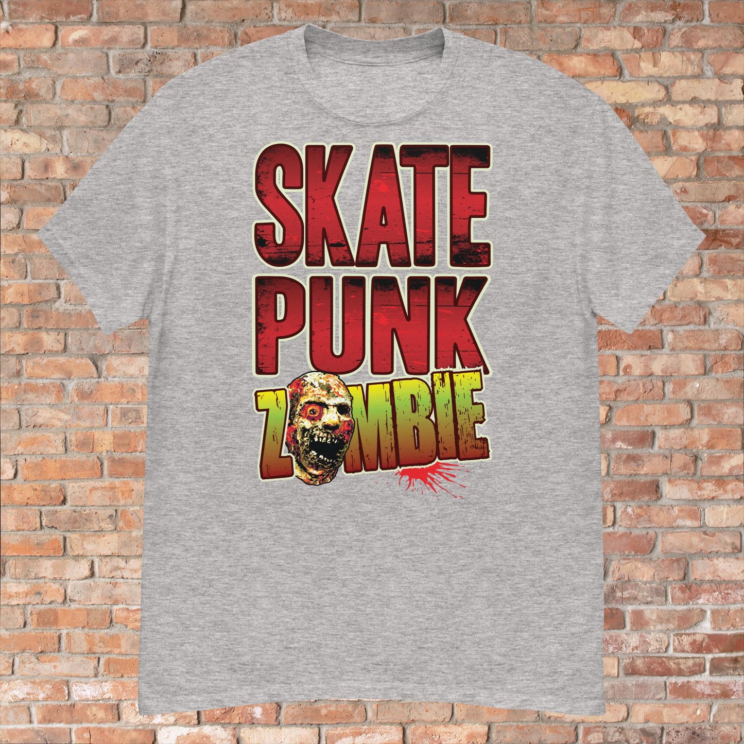 Skate Punk Zombie Cotton T-Shirt