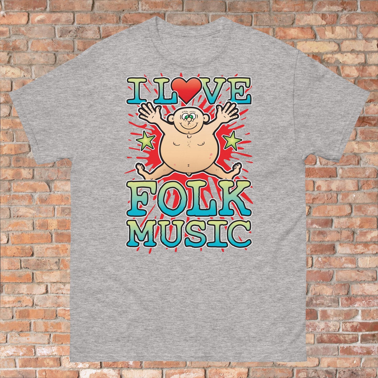 Folk Music Cotton Love Music T-Shirt