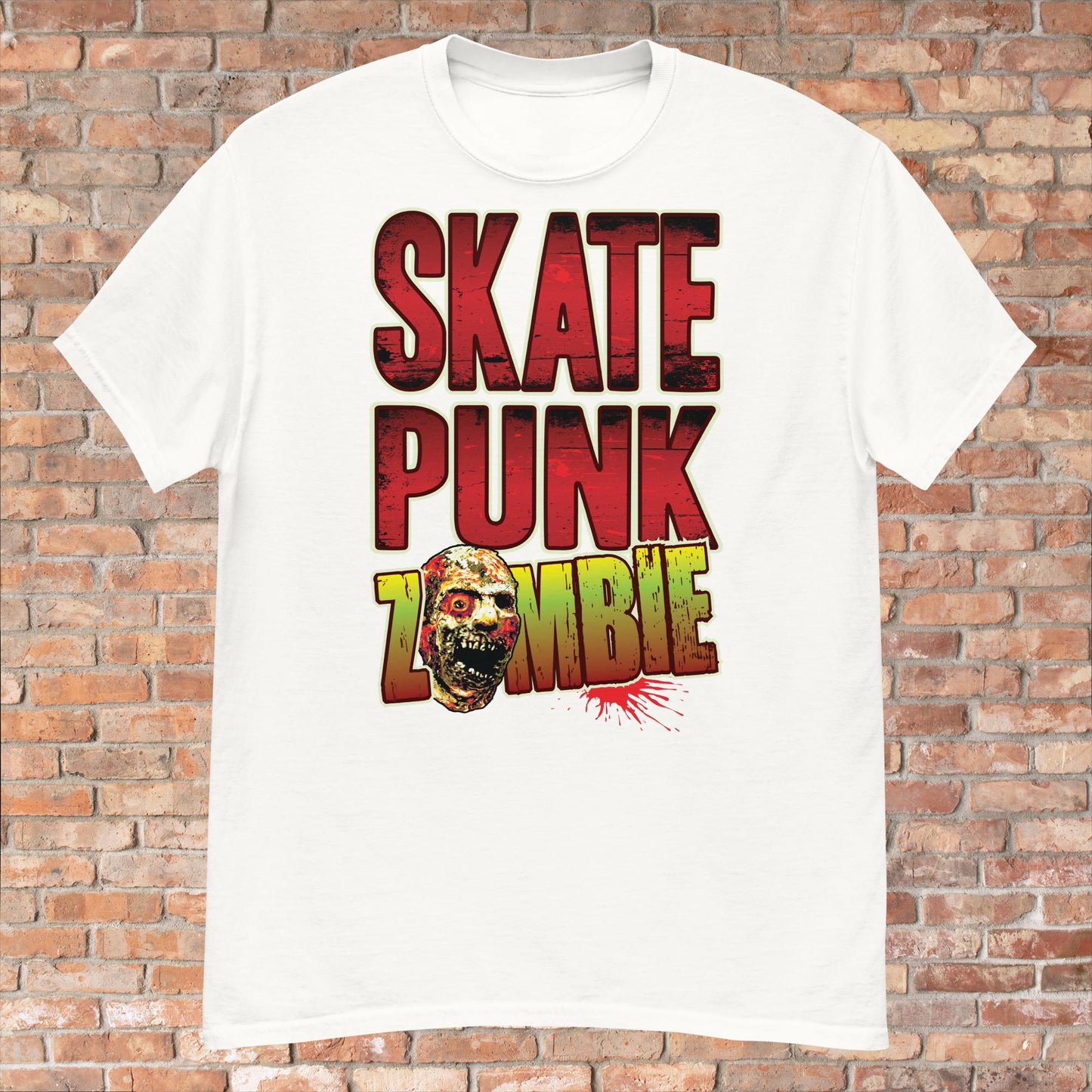 Skate Punk Zombie Cotton T-Shirt