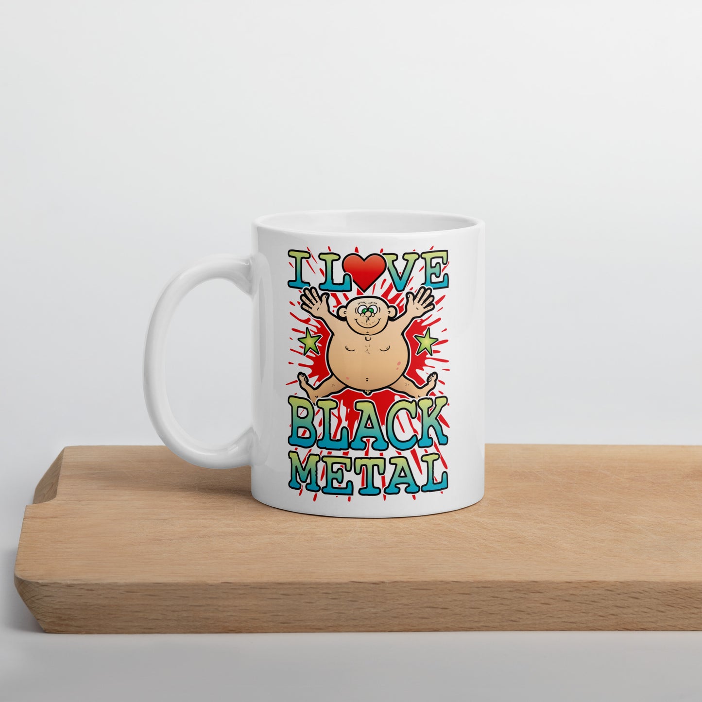 I Love Black Metal Ceramic Mug
