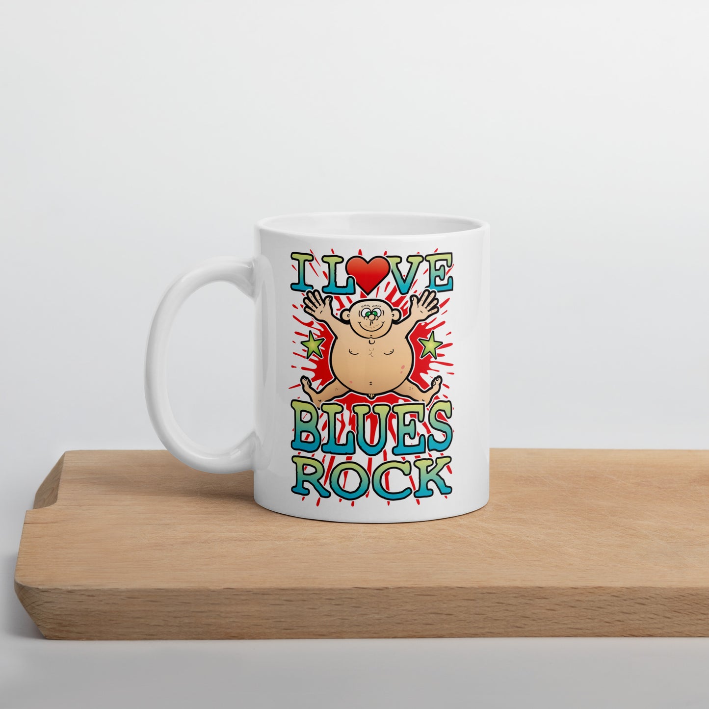 I Love Blues Rock Ceramic Mug