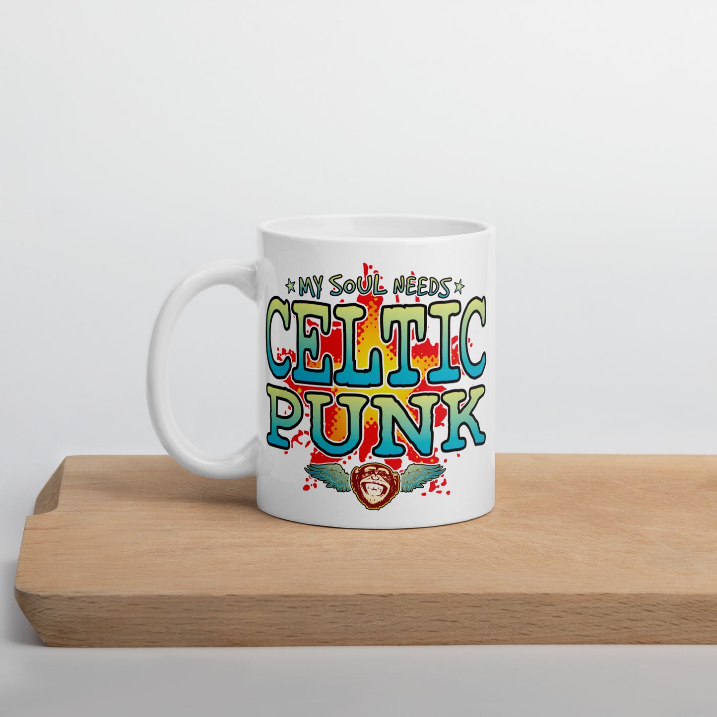 Celtic Punk 11oz White Ceramic Soul Mug