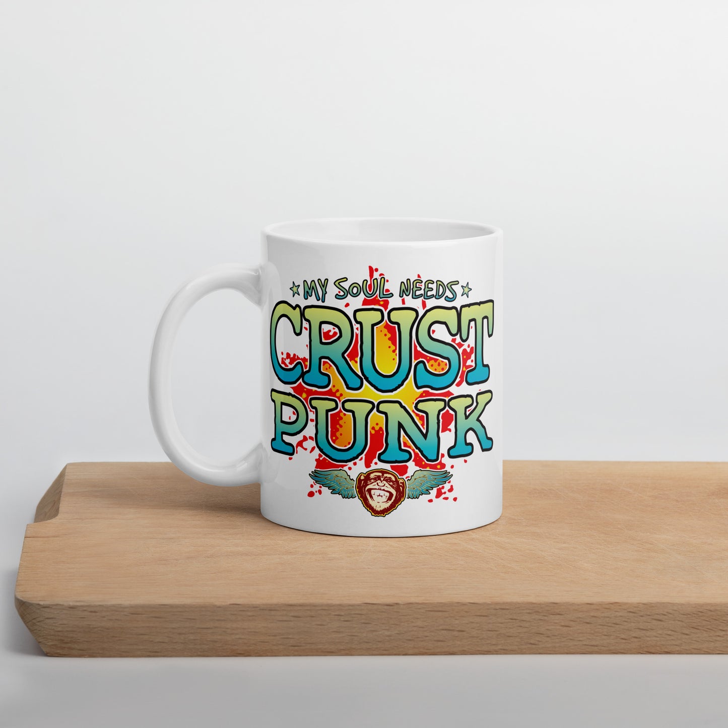 Crust Punk 11oz White Ceramic Soul Mug