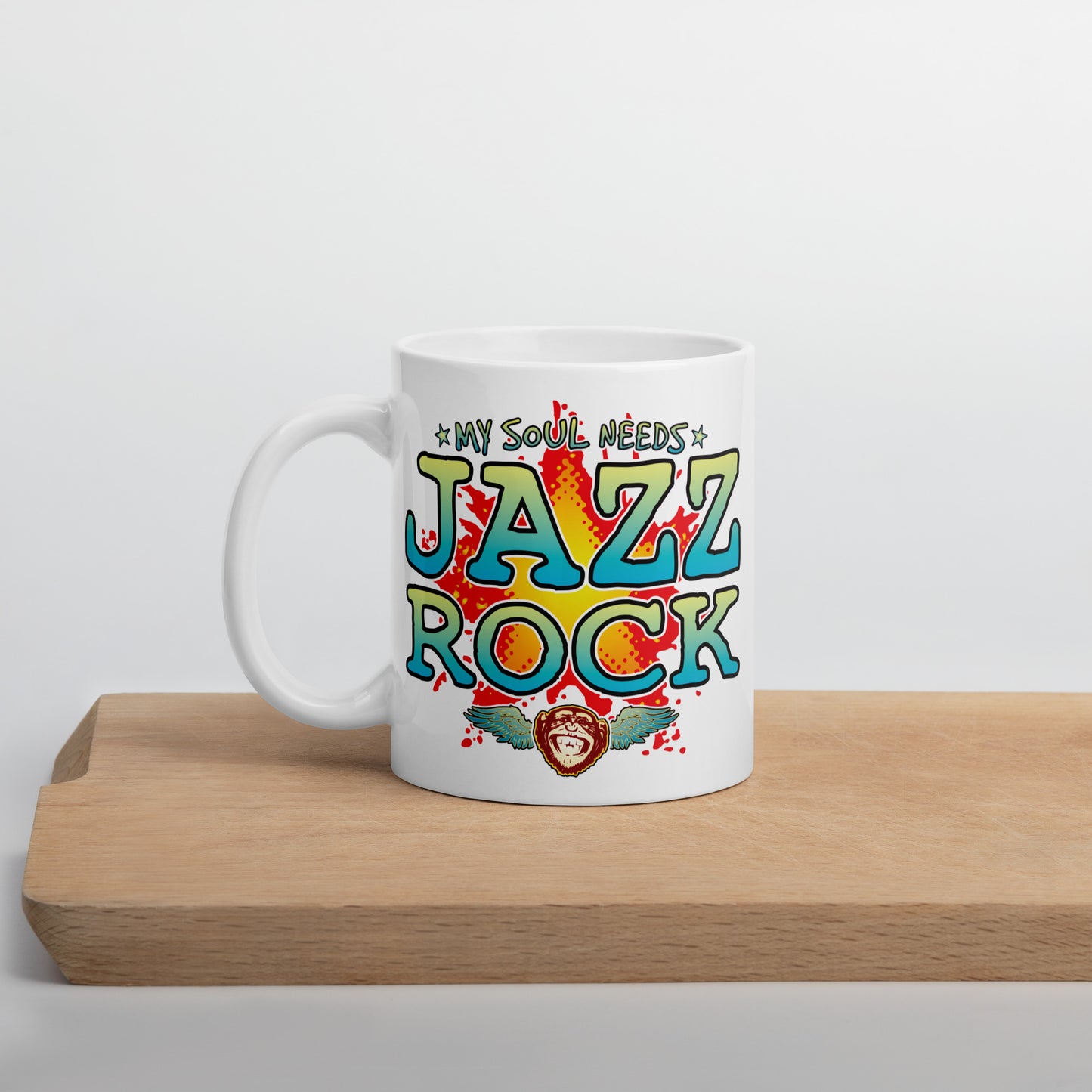 Jazz Rock 11oz White Ceramic Soul Mug