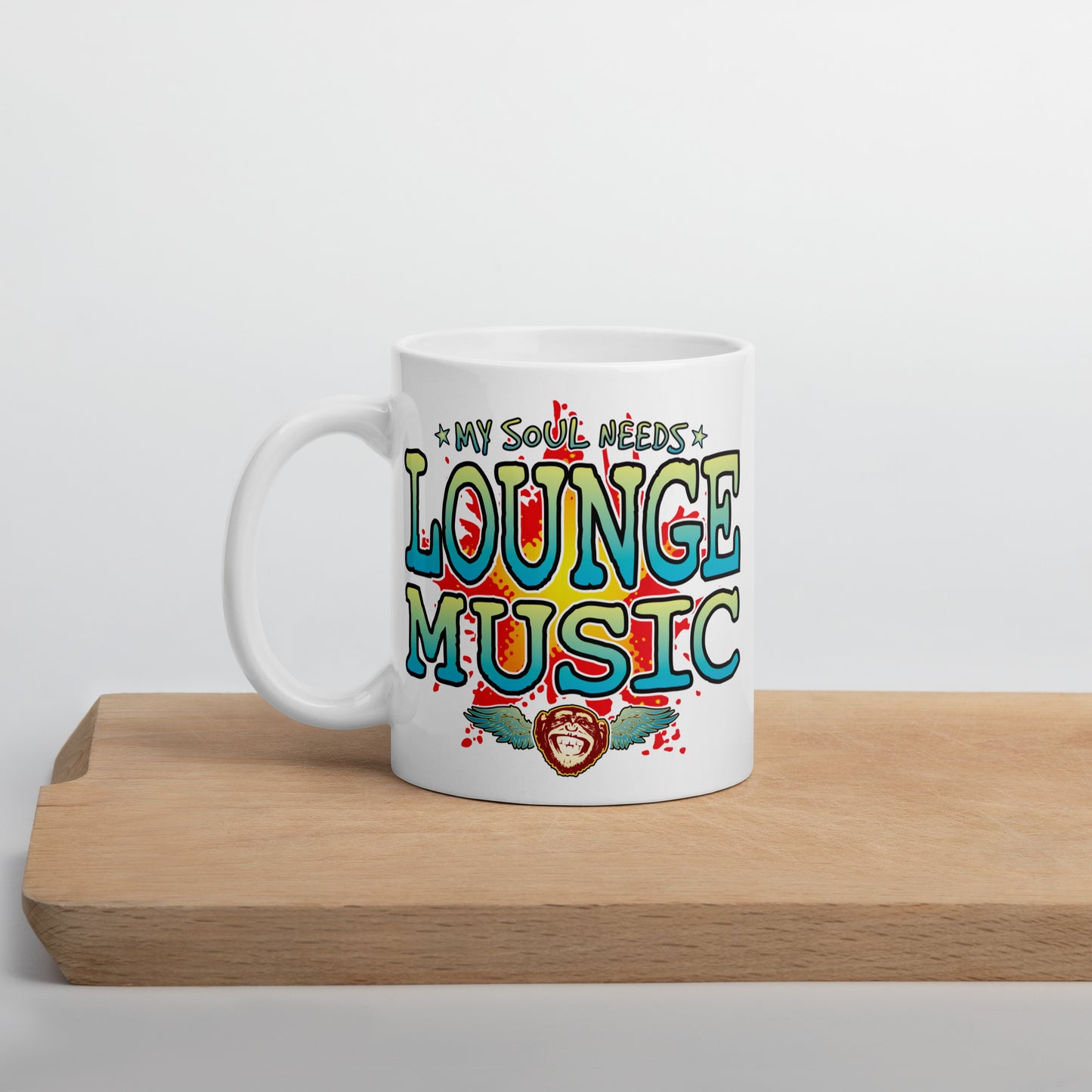 Lounge Music 11oz White Ceramic Soul Mug