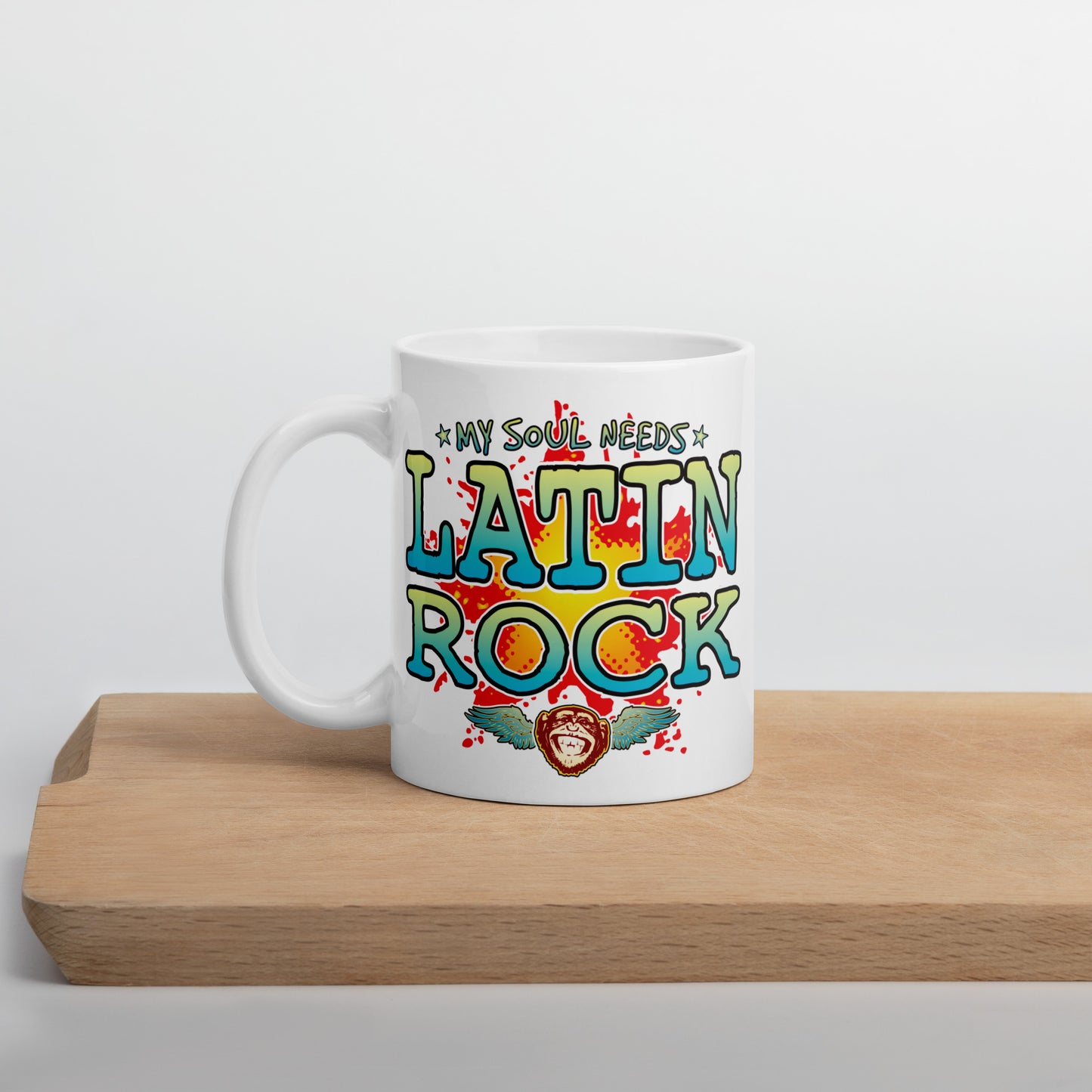 Latin Rock 11oz White Ceramic Soul Mug