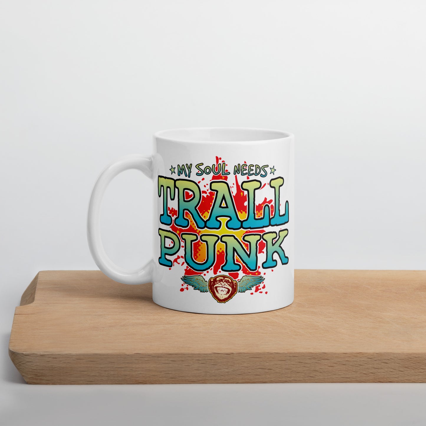 Trallpunk 11oz White Ceramic Soul Mug