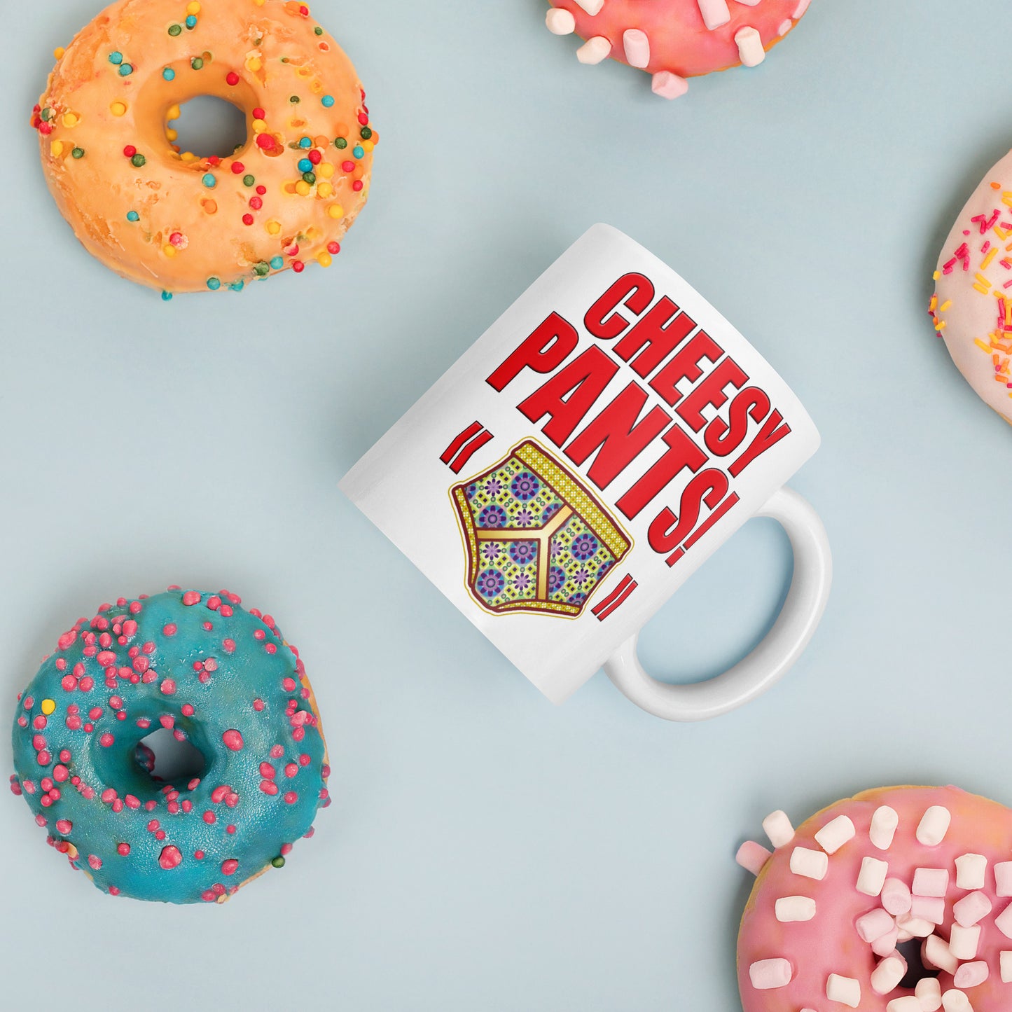 Cheesy Pants Funny Slogan Ceramic 11oz Mug