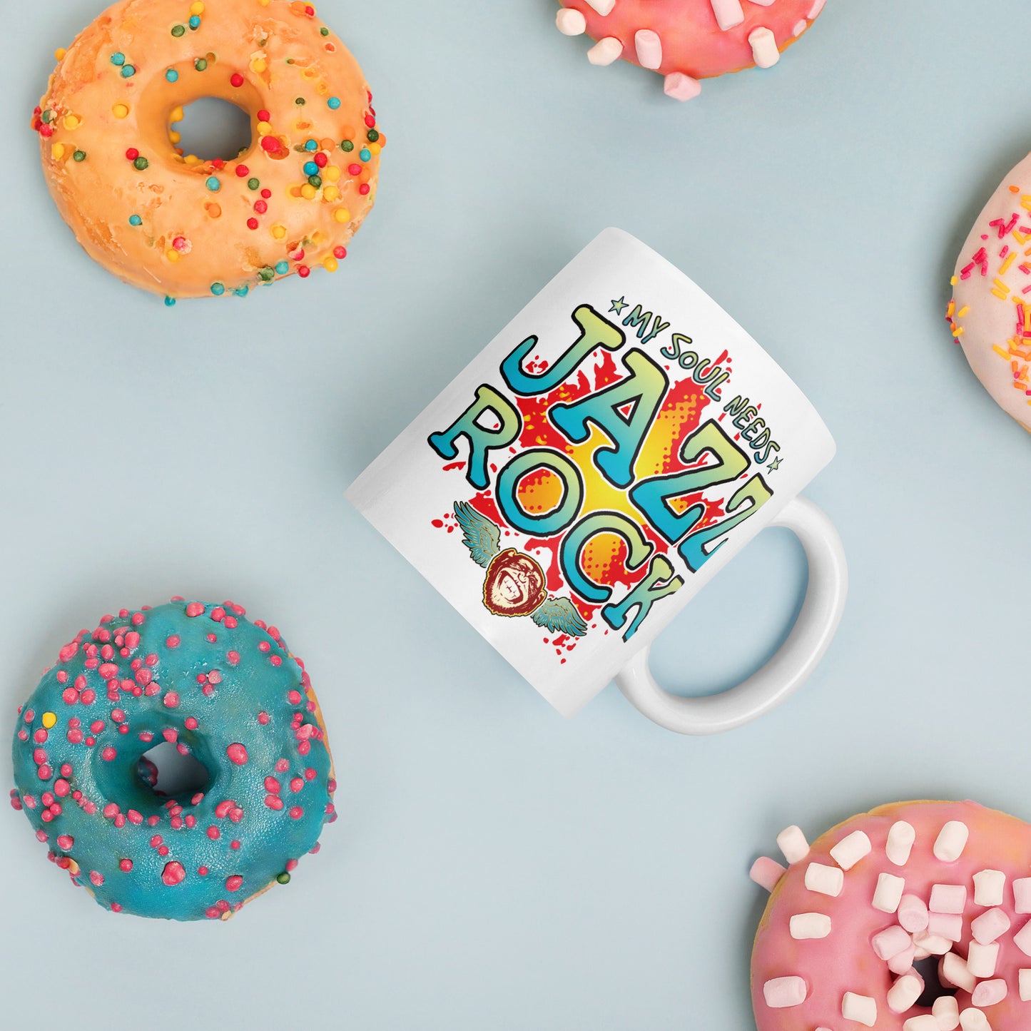 Jazz Rock 11oz White Ceramic Soul Mug