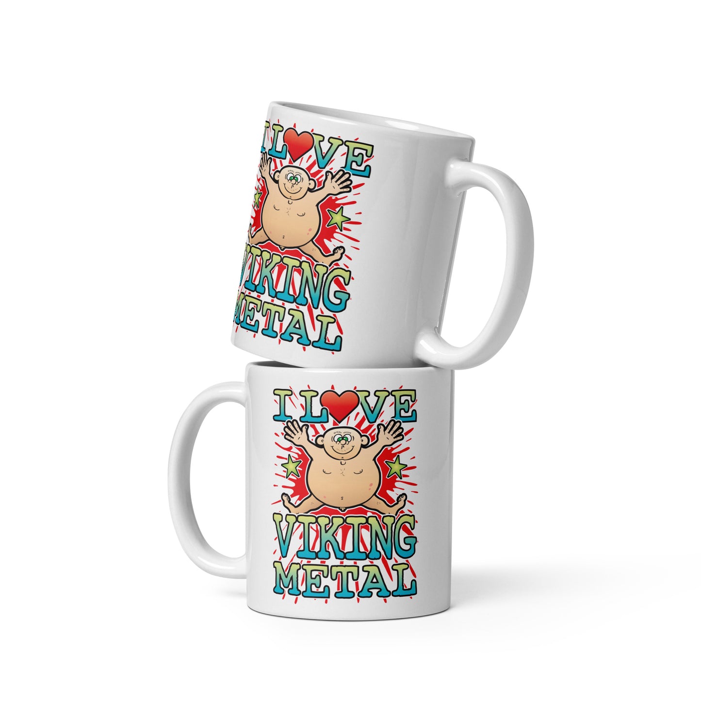I Love Viking Metal Ceramic Mug