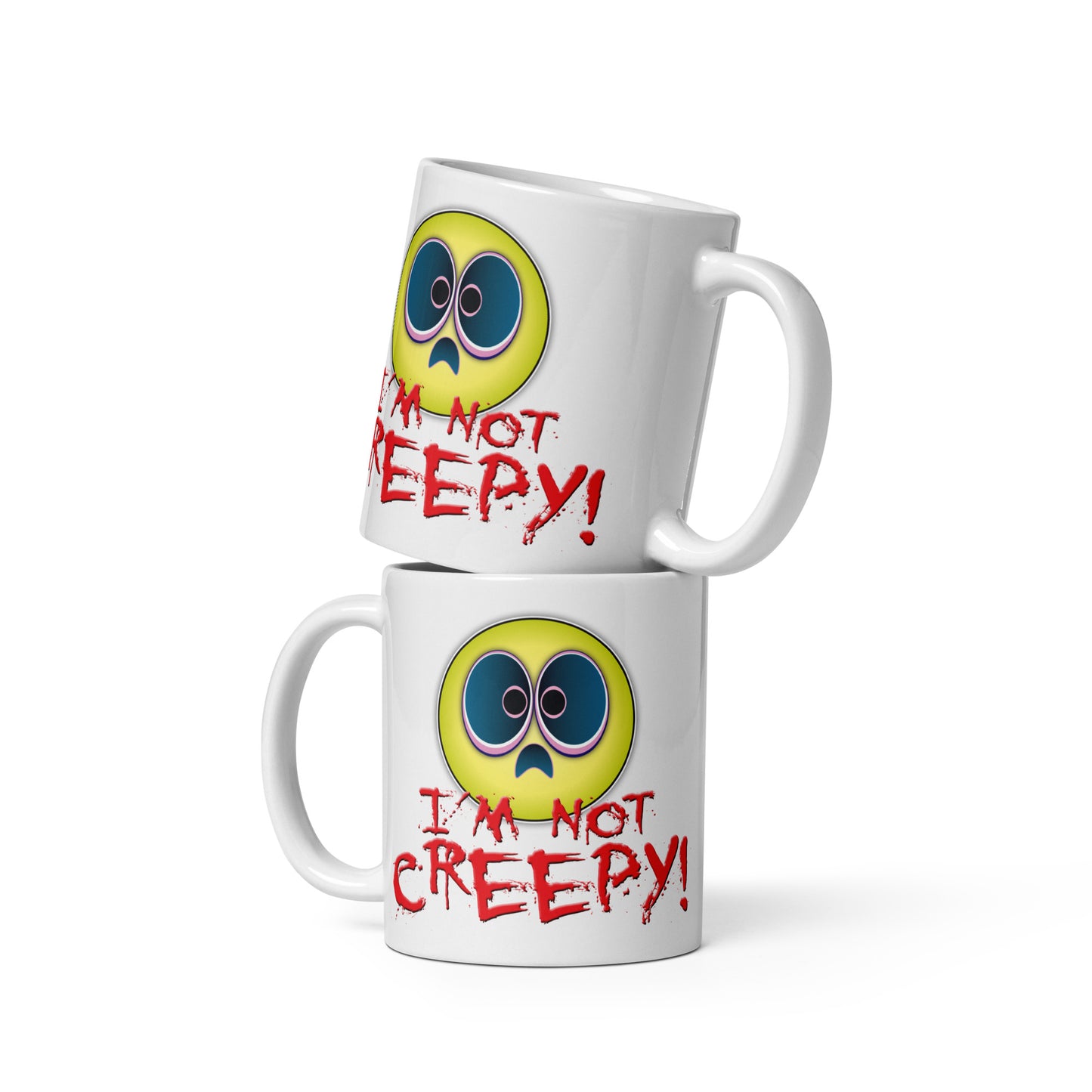 I'm Not Creepy! Funny Slogan Ceramic 11oz Mug