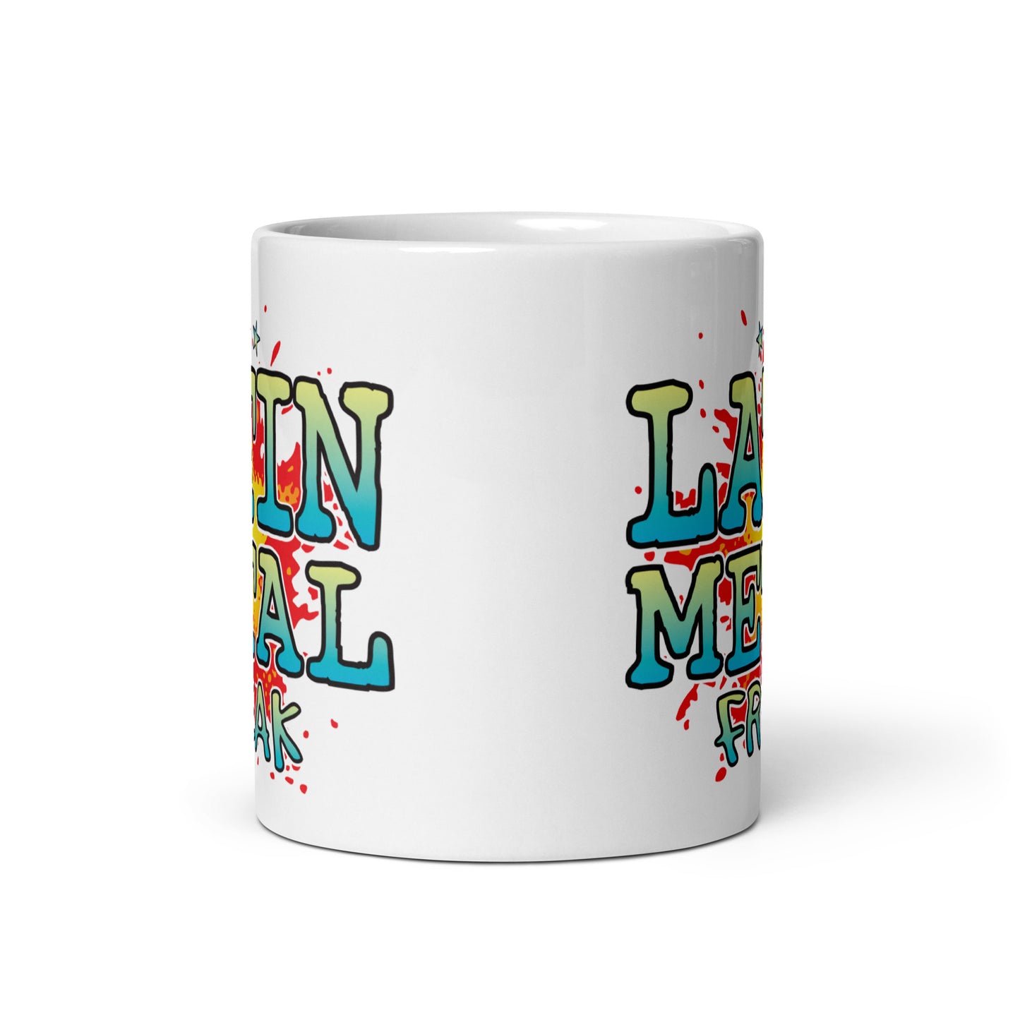 Latin Metal Ceramic Mug