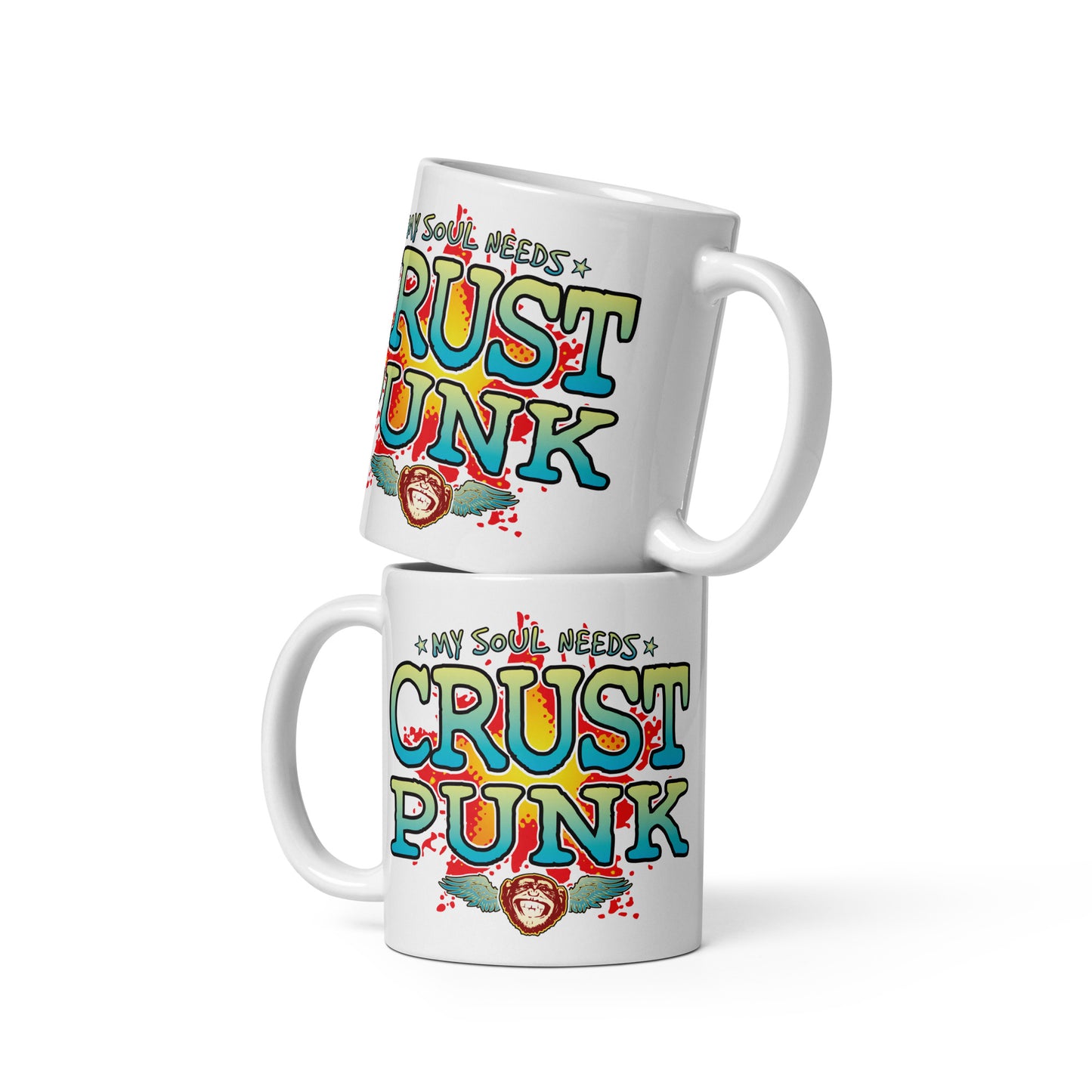 Crust Punk 11oz White Ceramic Soul Mug