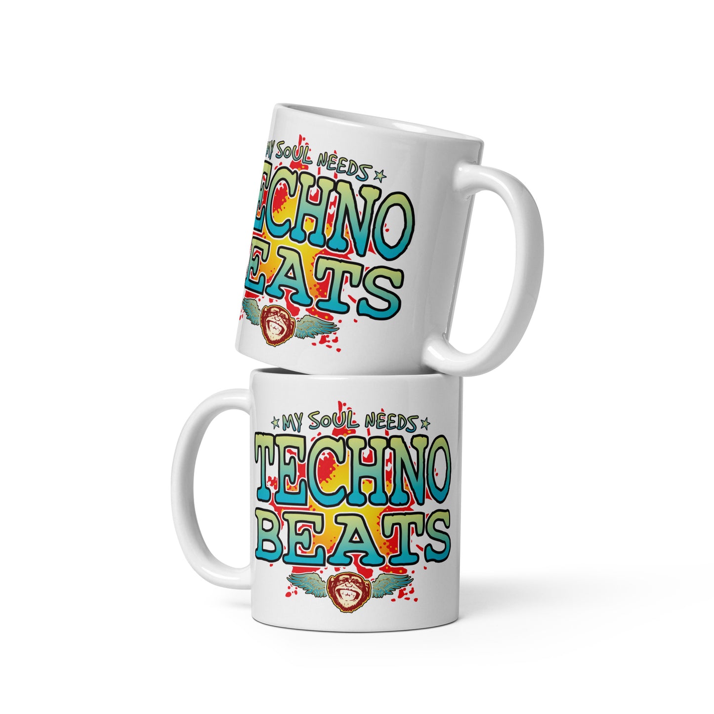 Techno Beats 11oz White Ceramic Soul Mug