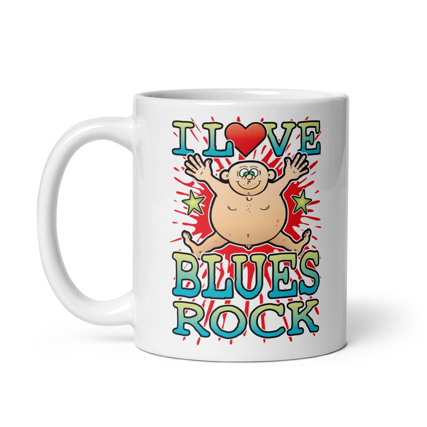I Love Blues Rock Ceramic Mug