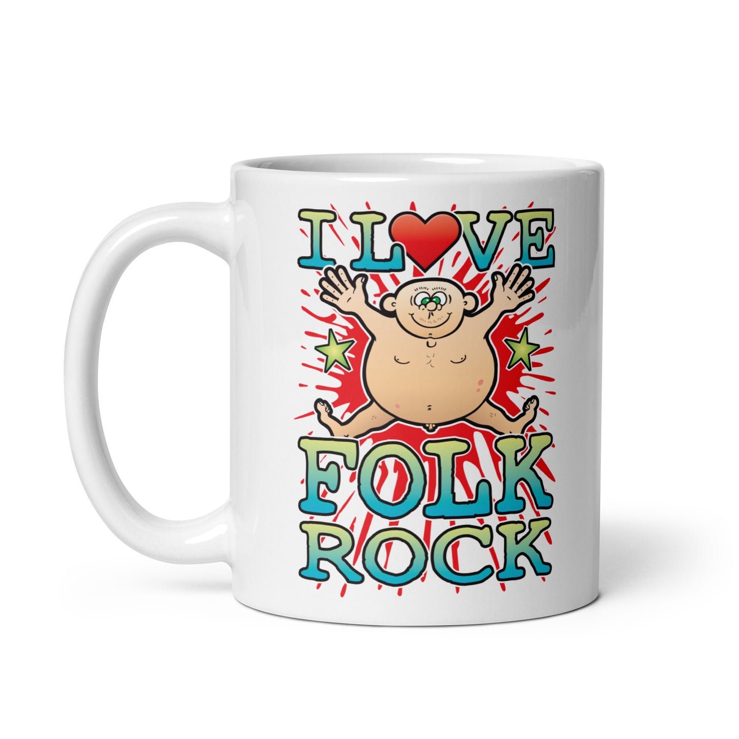 I Love Folk Rock Ceramic Mug