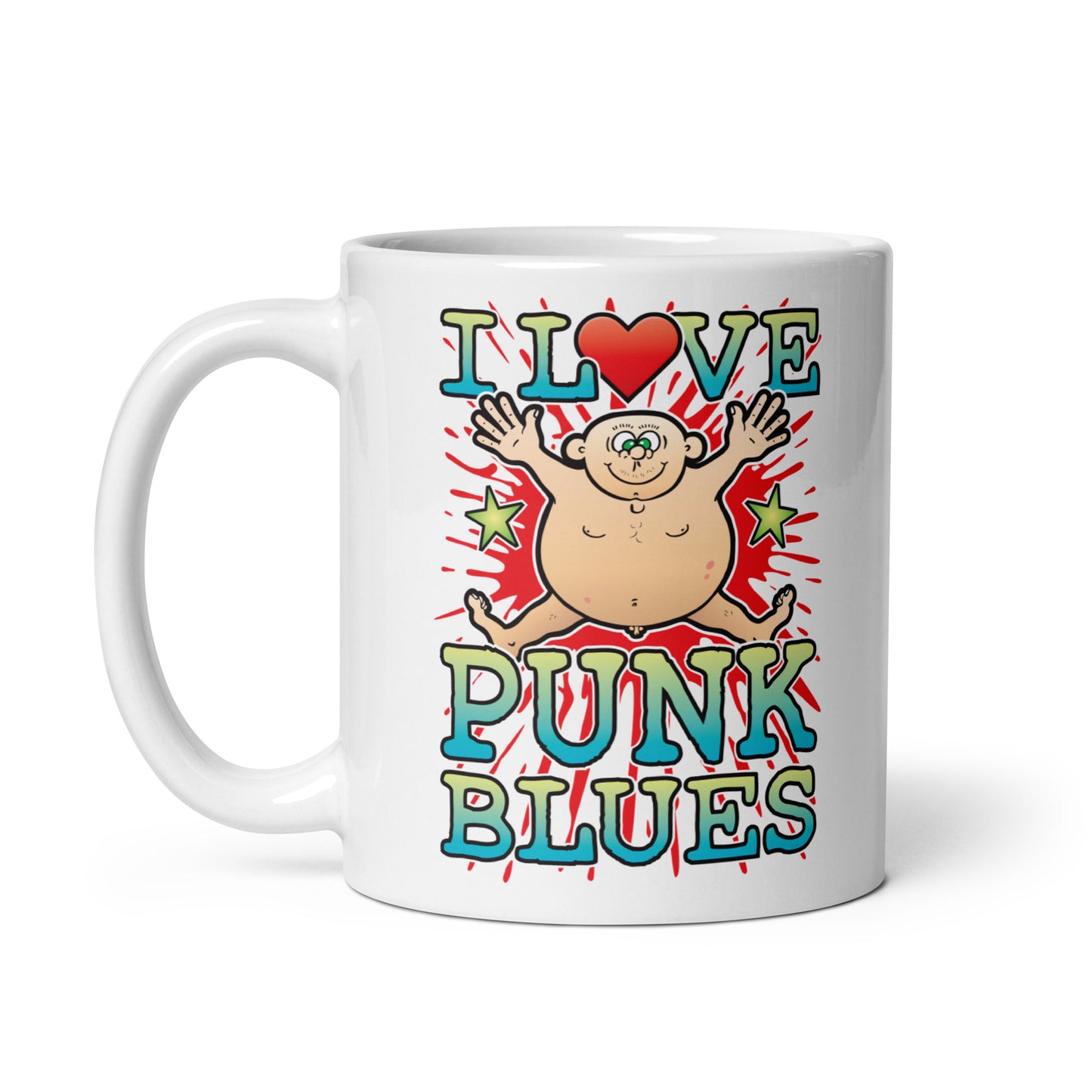 I Love Punk Blues Ceramic Mug