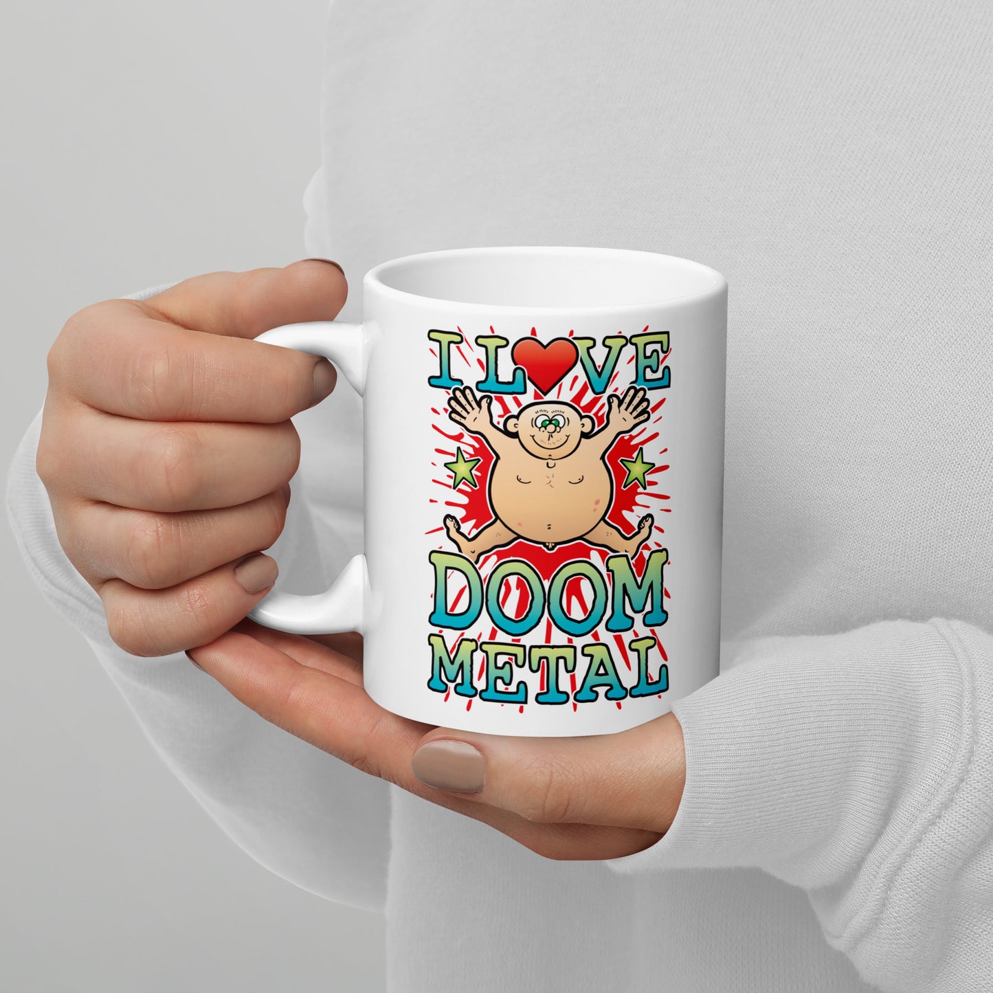 I Love Doom Metal Ceramic Mug