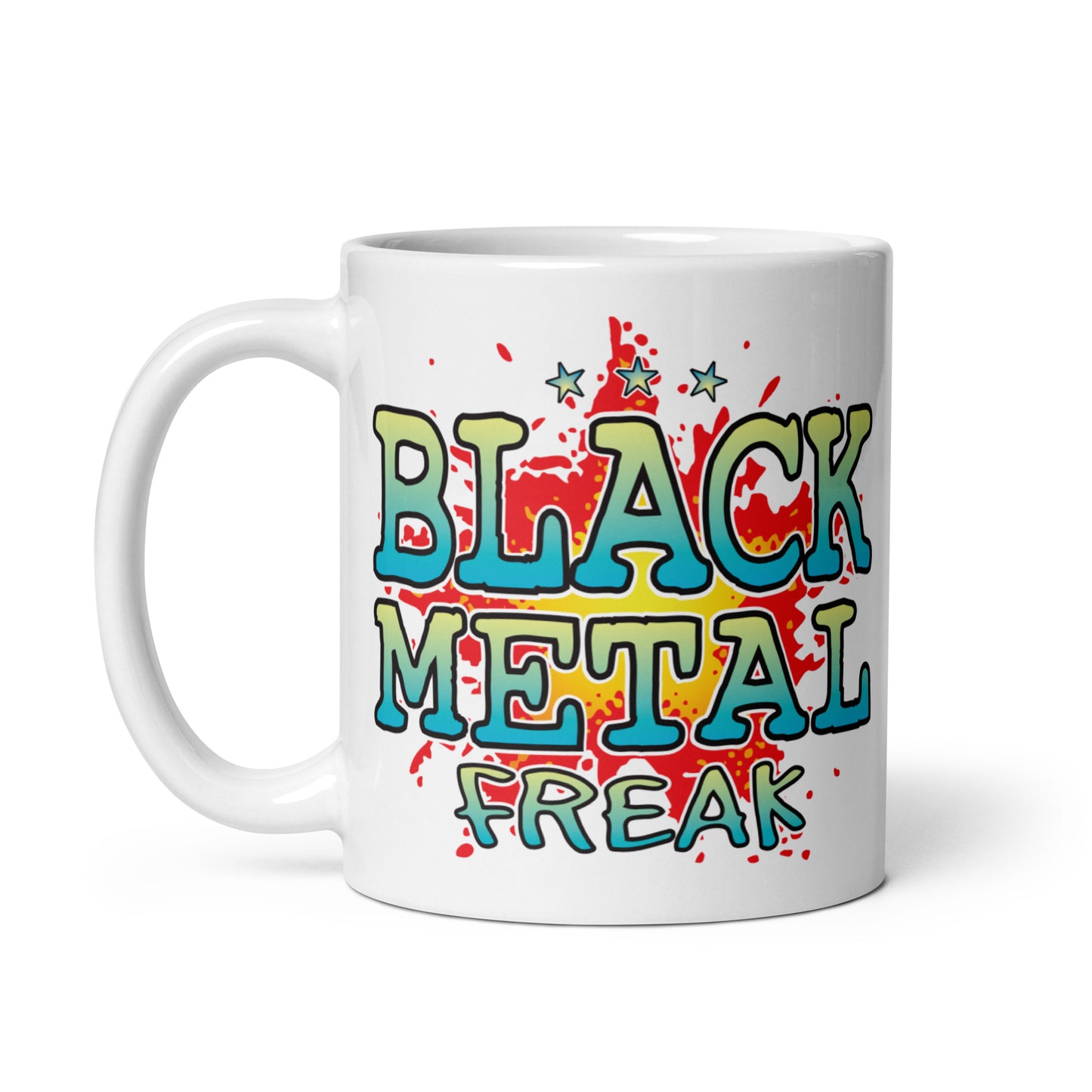 Black Metal Ceramic Mug