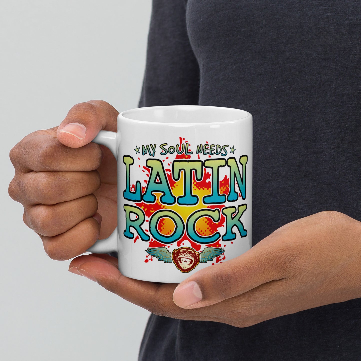 Latin Rock 11oz White Ceramic Soul Mug
