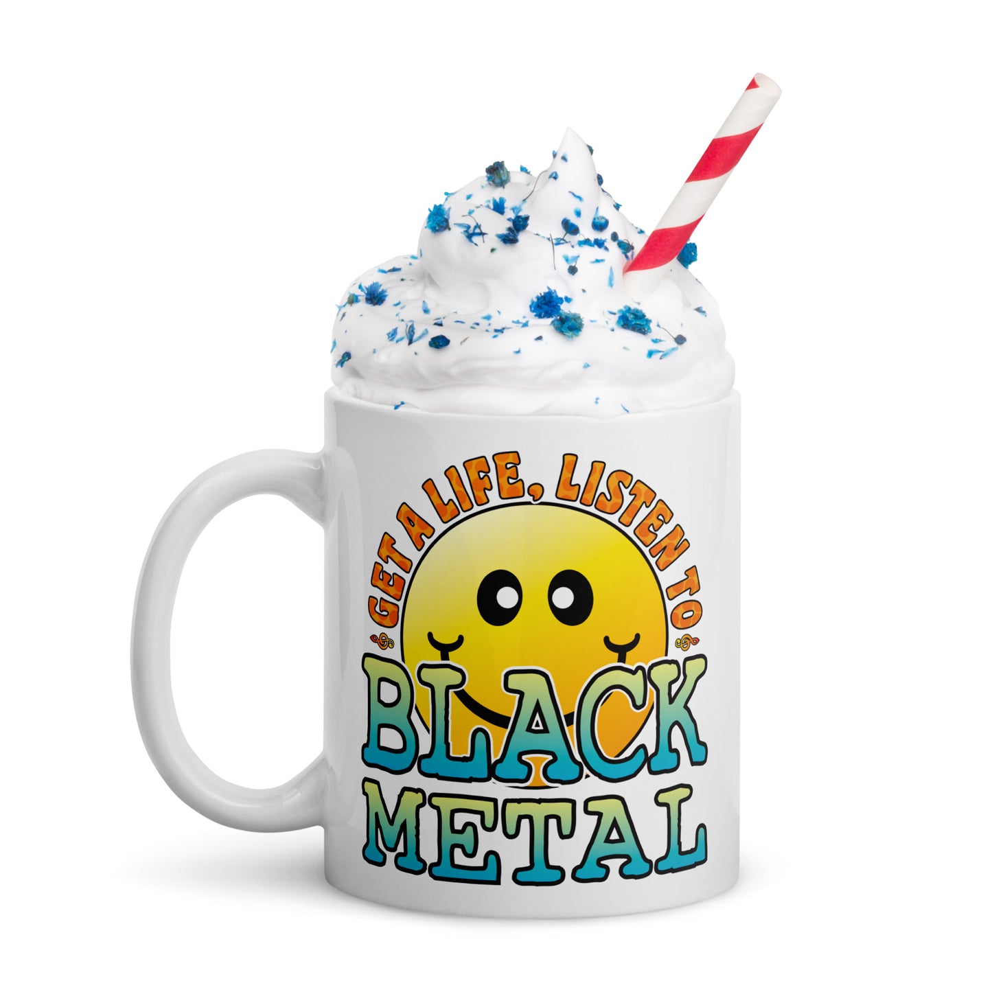 Black Metal Ceramic Mug