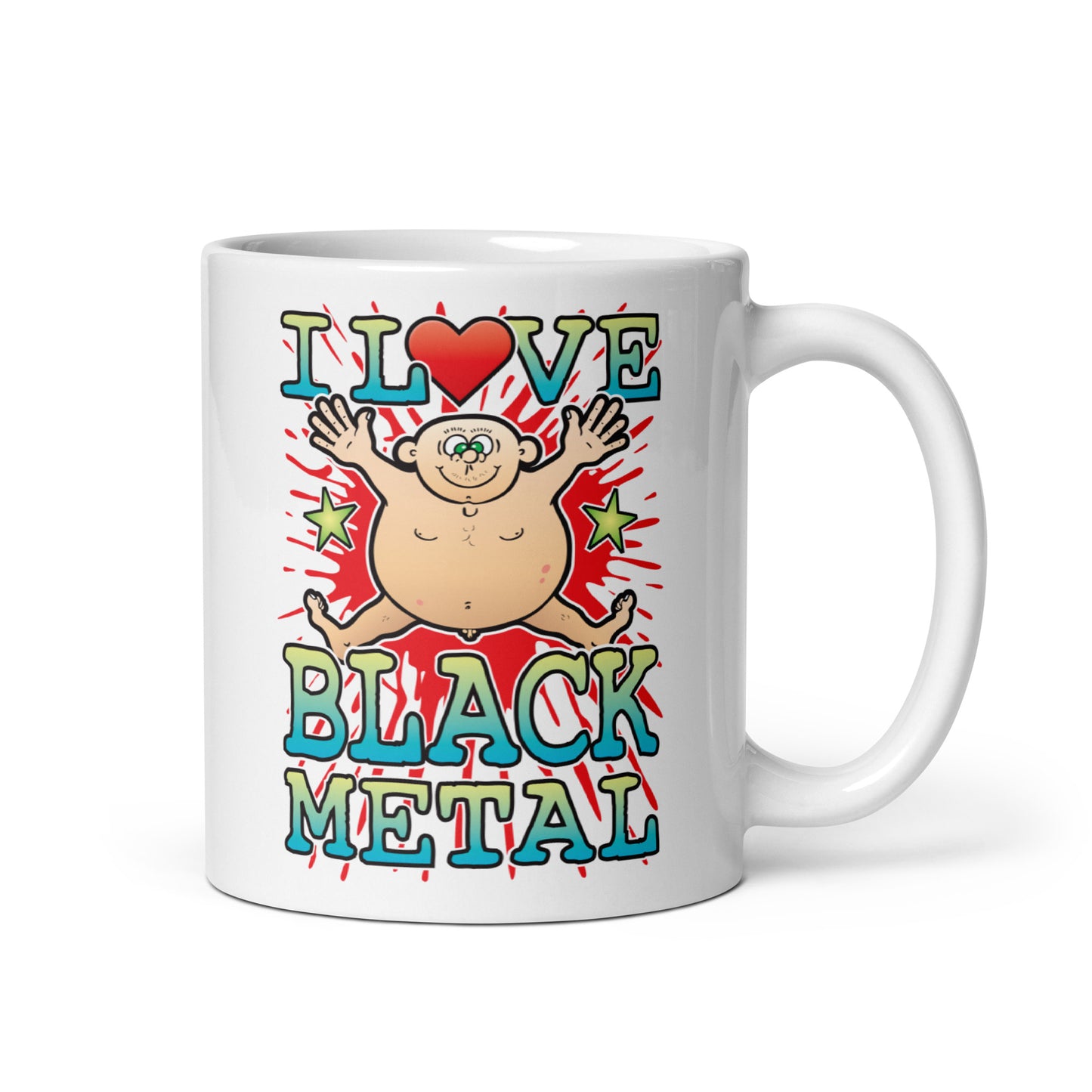 I Love Black Metal Ceramic Mug