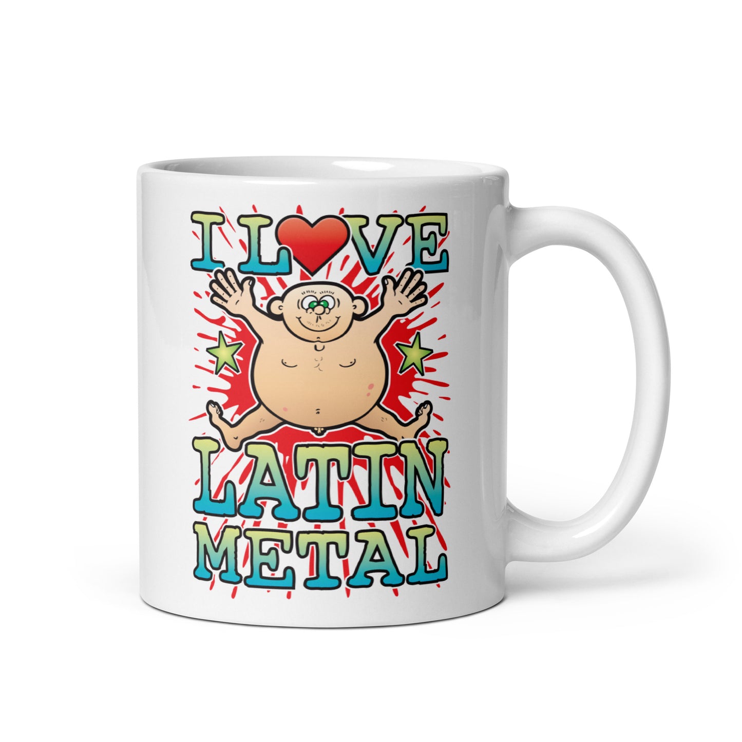I Love Latin Metal Ceramic Mug