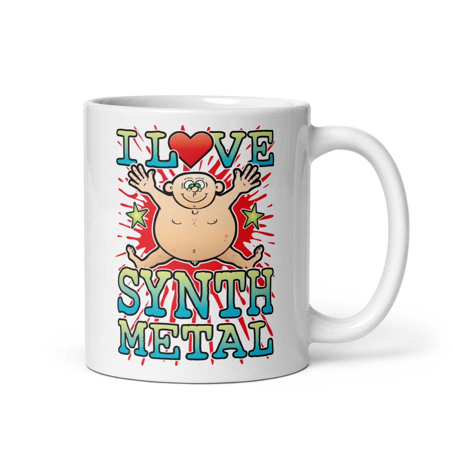 I Love Synth Metal Ceramic Mug