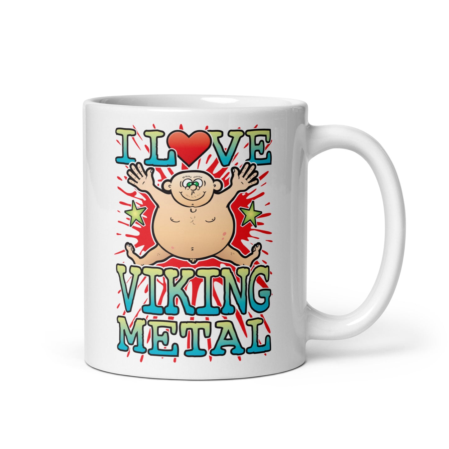 I Love Viking Metal Ceramic Mug