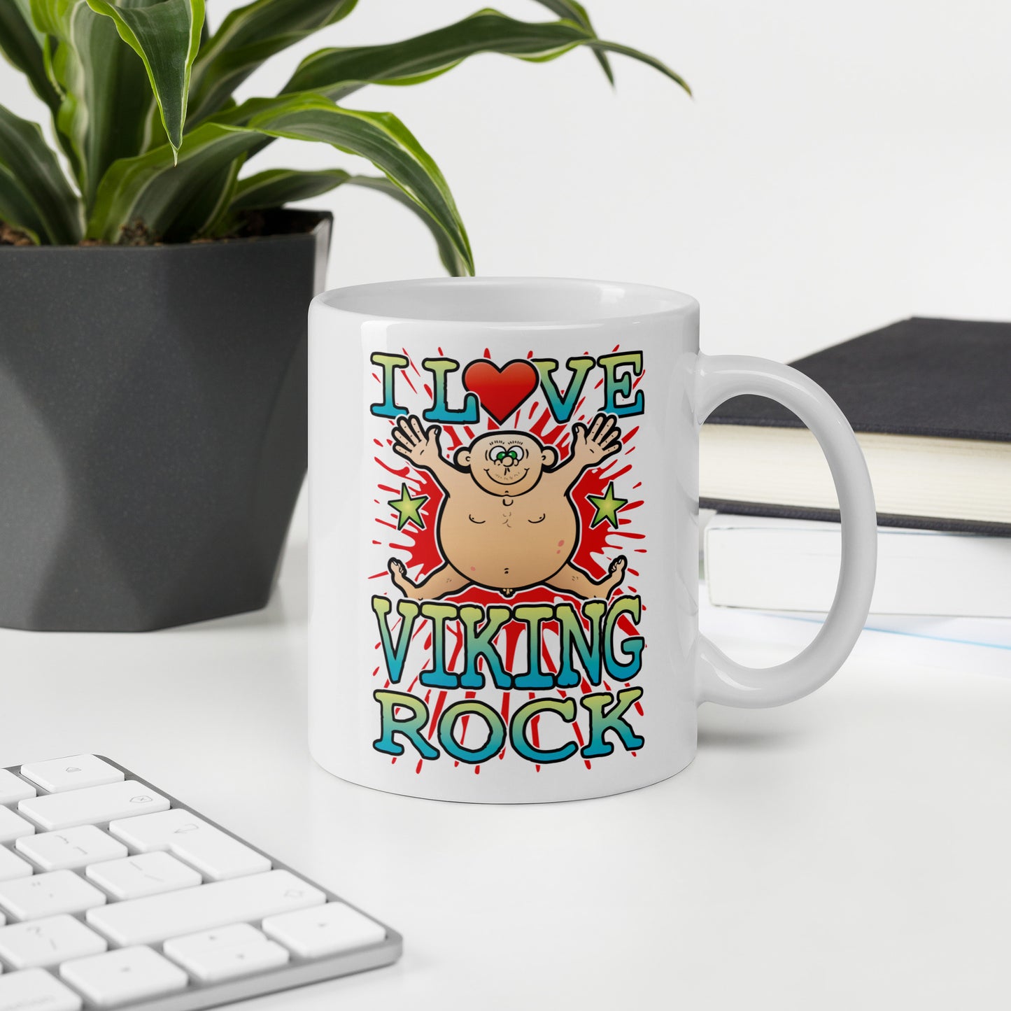 I Love Viking Rock Ceramic Mug